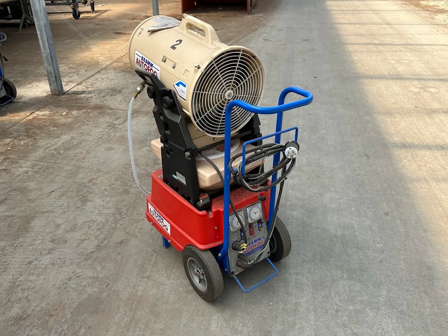 WHITES AUCTION LOT 109 - Used Dramm Large AutoFog Greenhouse Fogger - Unit #2 - Covers Up to 70,000 sq ft with HAF Fans - New in 2022!