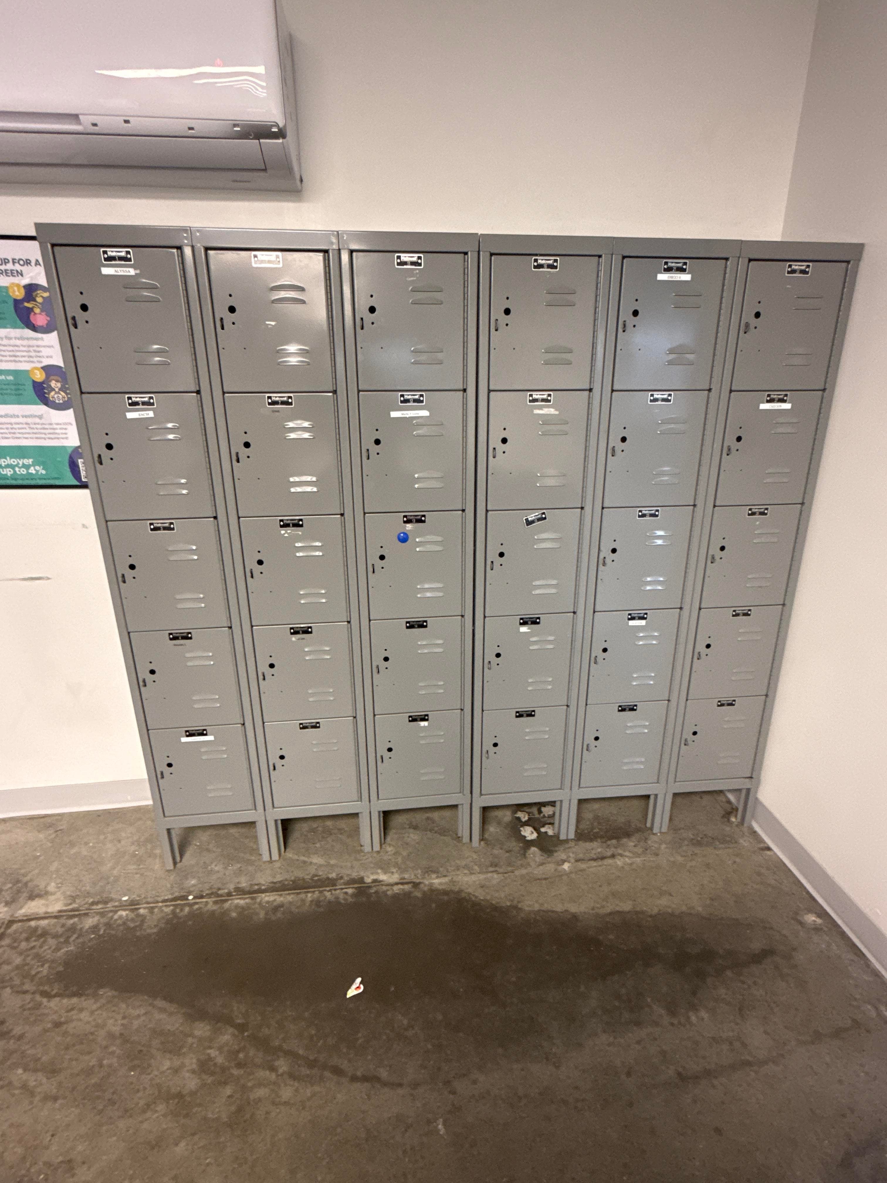 30 Door Metal Employee Locker Bank