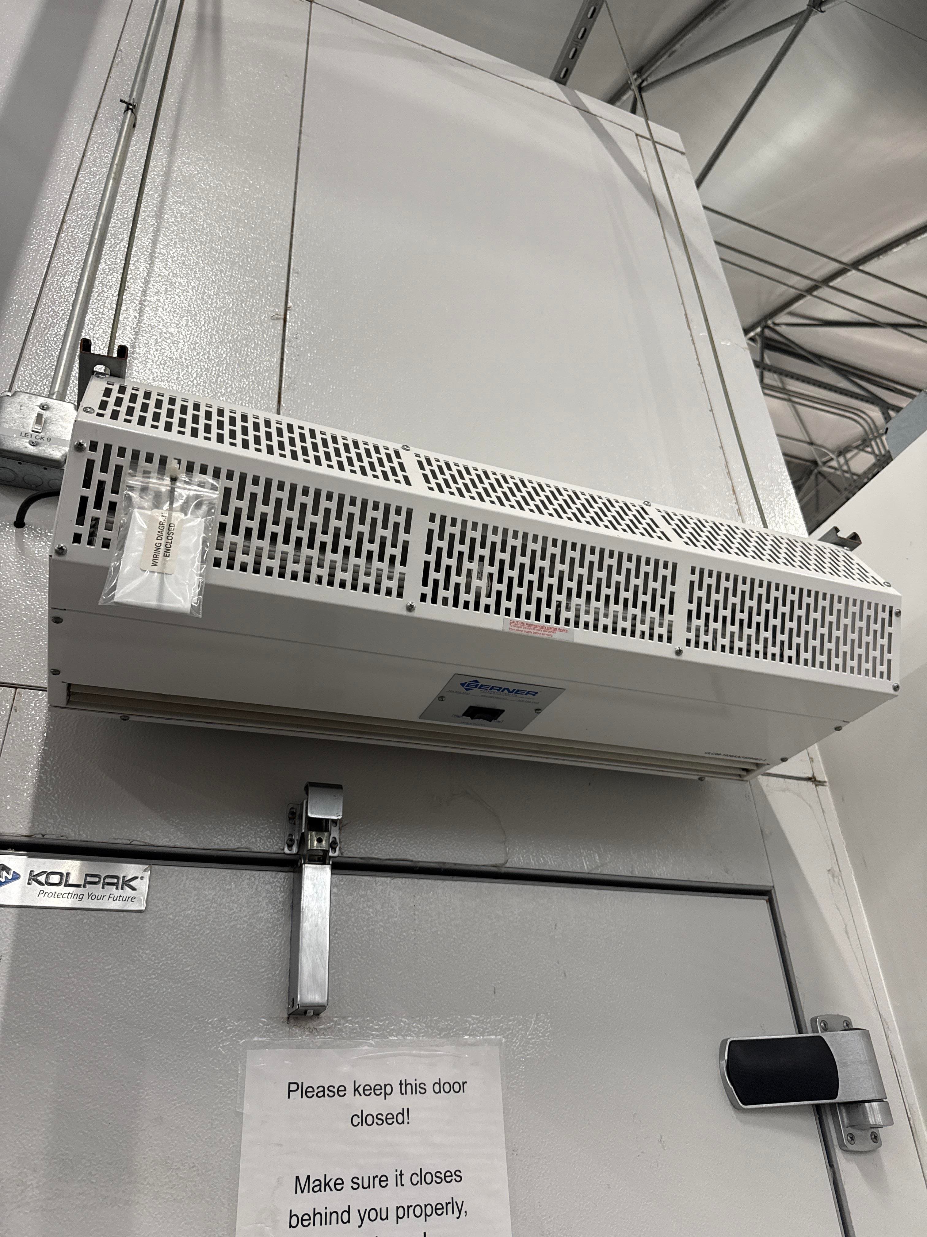 Berner 36 Inch Commercial Air Curtain Over Door Unit