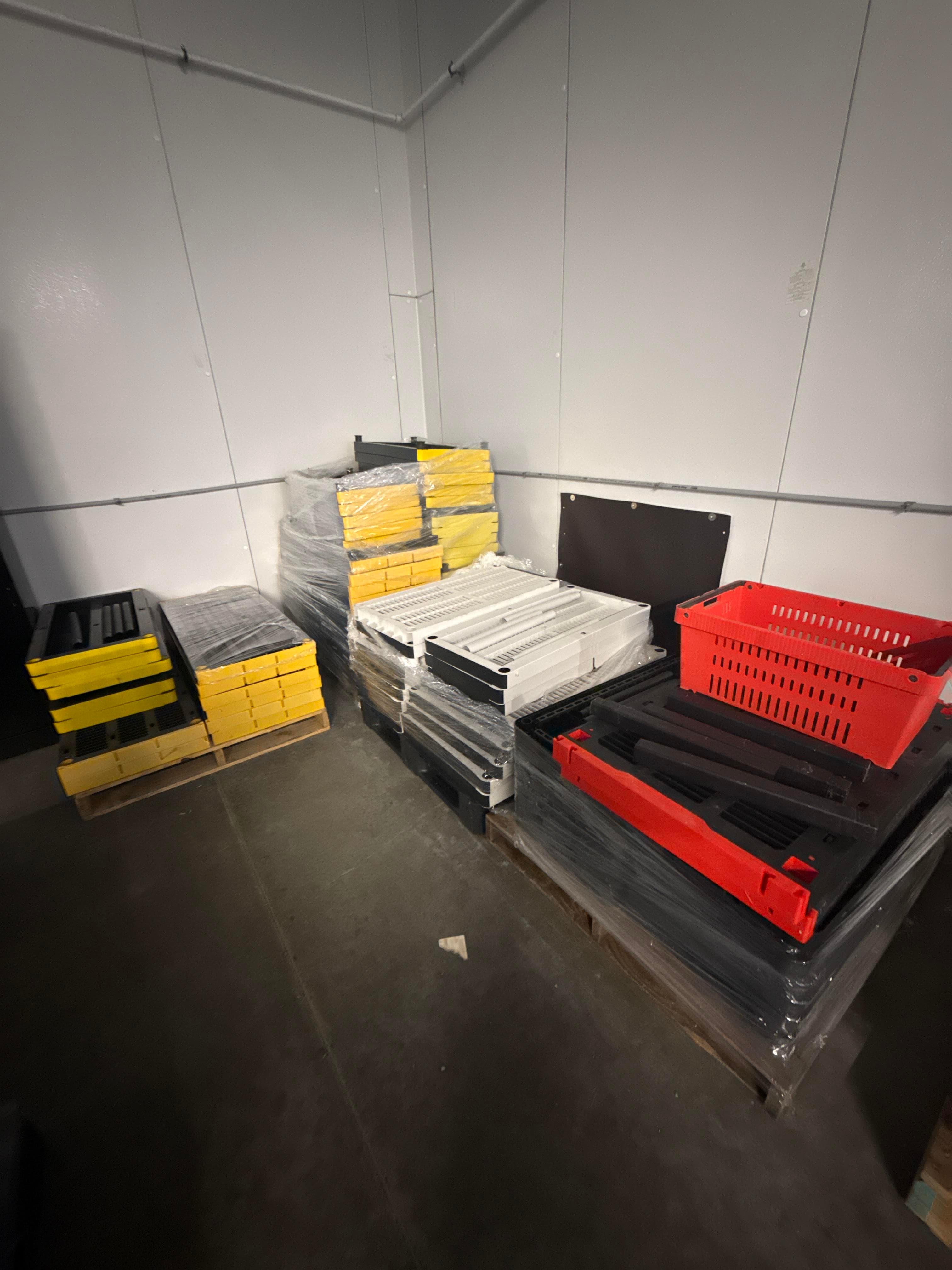 Bulk Lot Stackable Plastic Shelving Panels Trays and Storage Components