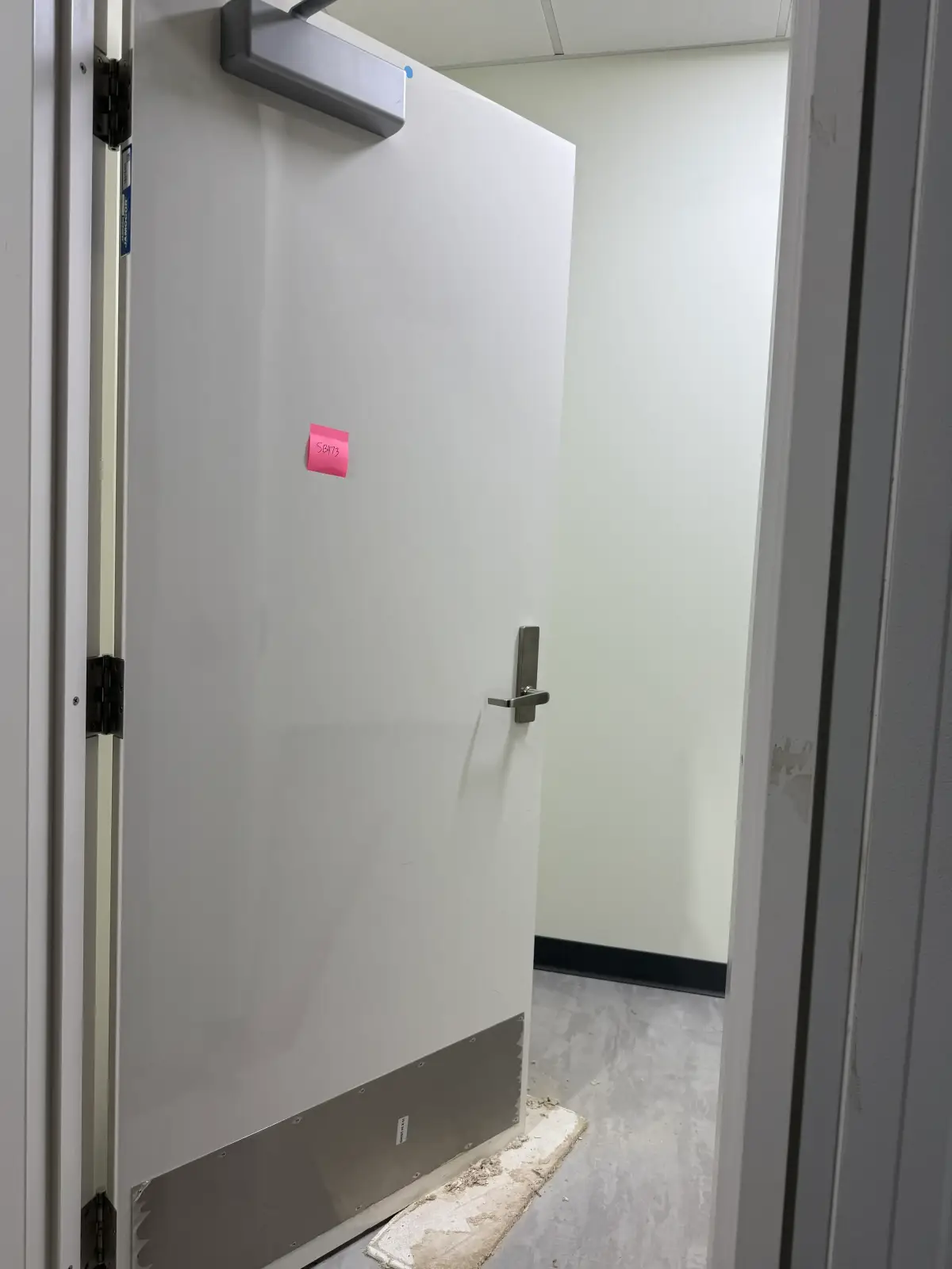 SB469: Insulated Commercial Interior Door with Kick Plate & Closer