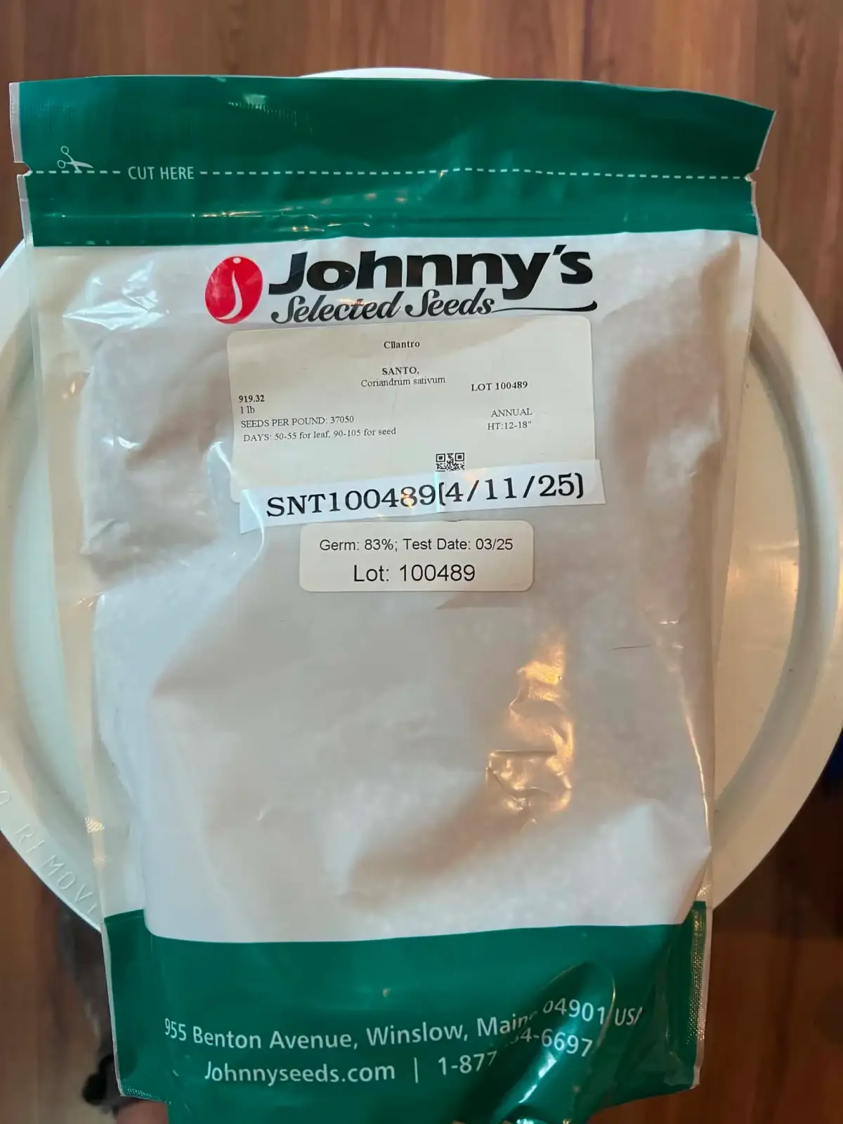 Cilantro, Santo | 1 lb | Lot 100489 | FOB Dallas, TX