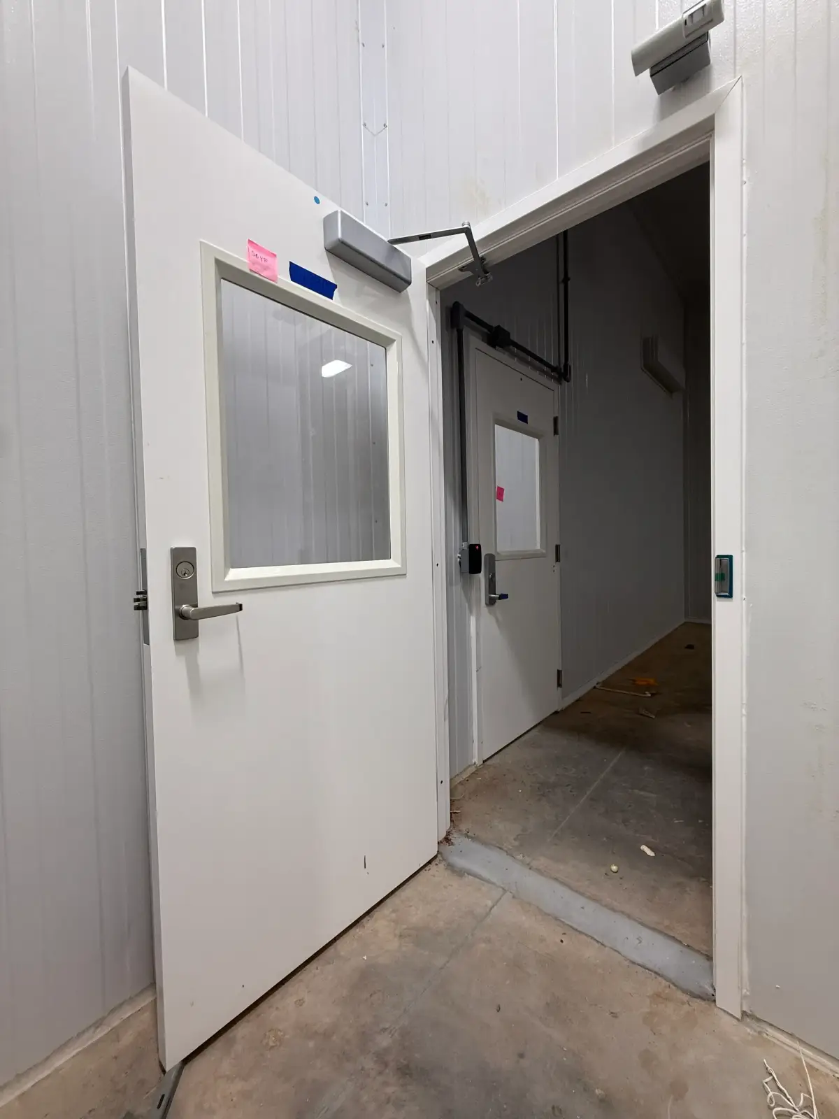 Insulated Commercial Swing Door with Vision Window
