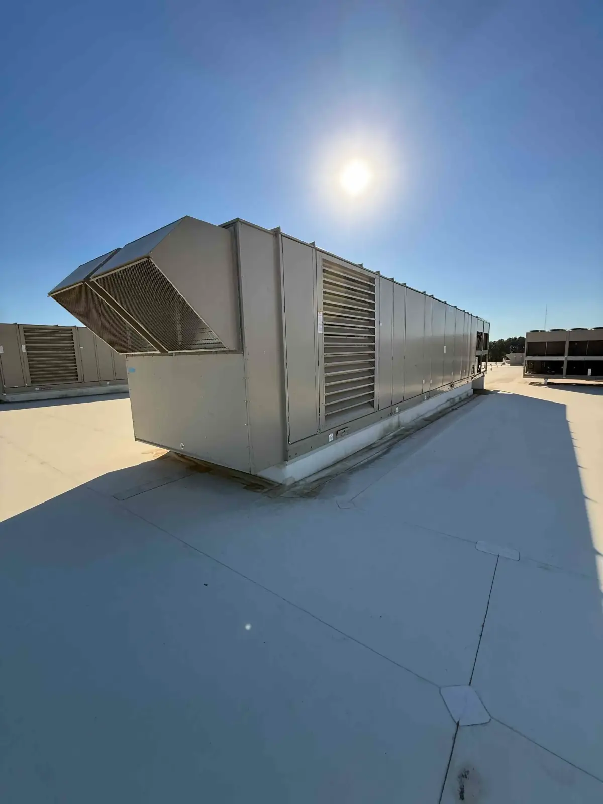 SB6018b: EVAP 5B – Trenton TLV325M4-S1D-C Low-Profile Air-Defrost Evaporator, 3-Fan, ≈ 2 785 CFM, 37 800 BTU/hr, 460 V 3-Phase – One Unit South of EVAP 5A in 55 °F Chilled Pack Room