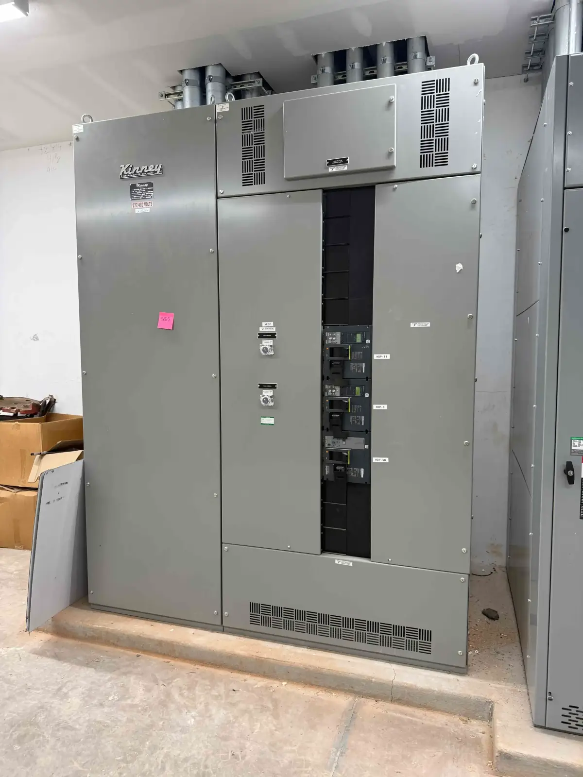SB65: Kinney 3000 A Switchboard (NEDP) with Square D PowerPact Feeders, Micrologic Trip Units, 277/480 V 3-Phase, 65 kAIC, UL Type 1 – December 2022 Manufacture