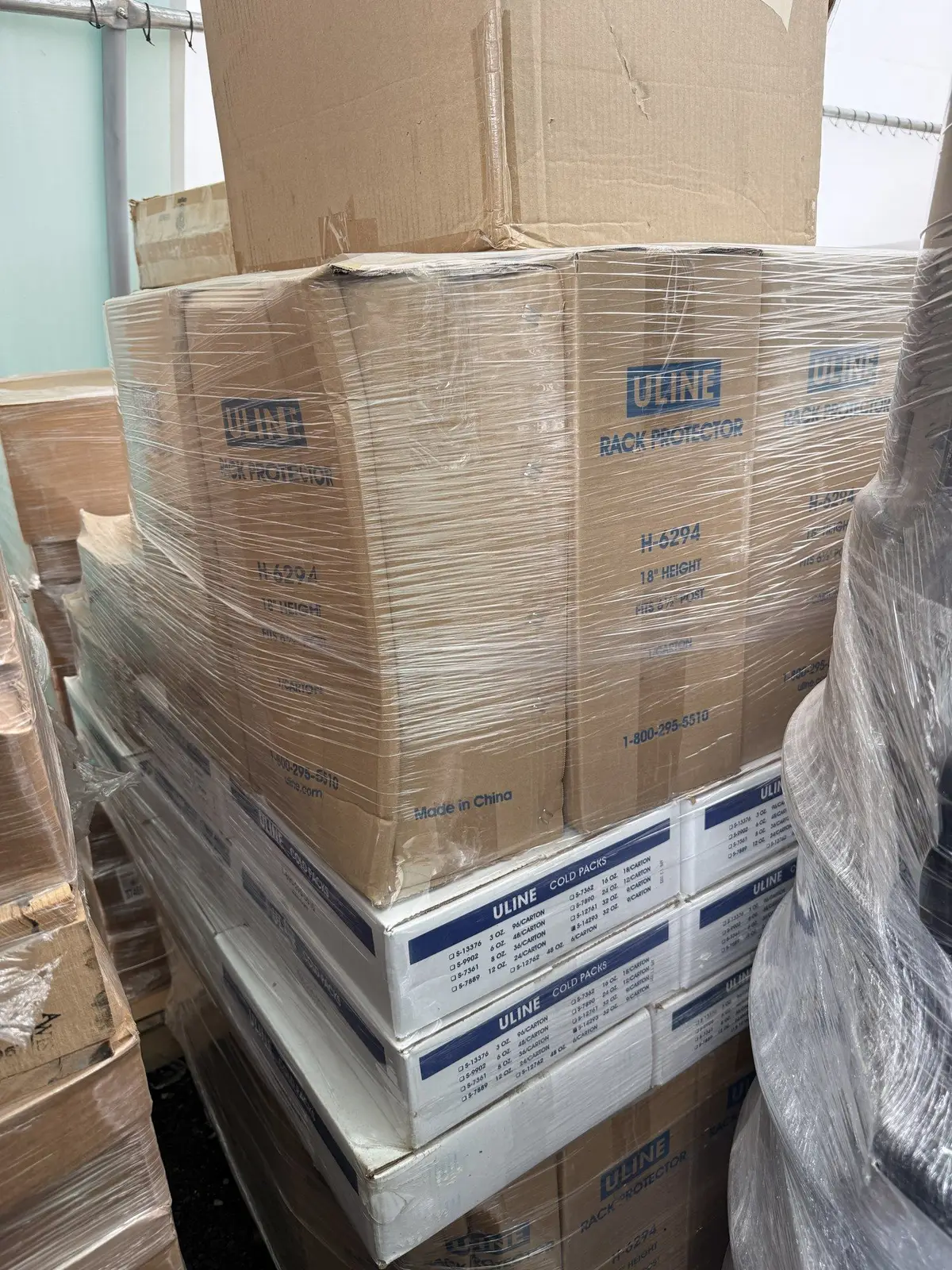 Uline H-6294 Steel Rack Protectors, 18" H for 6-1/2" Post - New in Box (Approx. 24) | Chesterton, IN