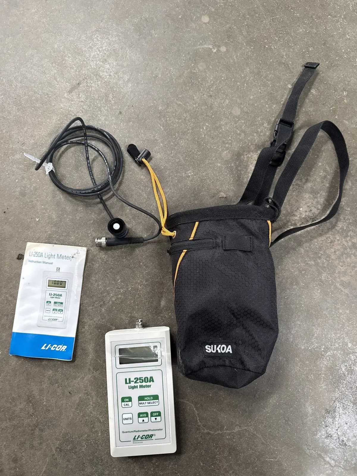 LI-COR LI-250A Light Meter with Quantum Sensor, Case & Manual | Chesterton, IN