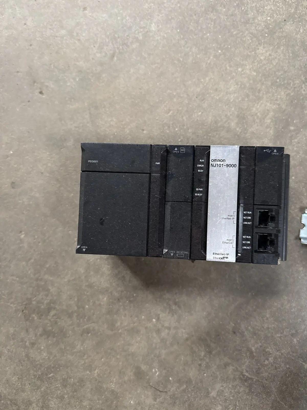 Omron NJ101-9000 Machine Controller CPU with NJ-PD3001 Power Supply | Chesterton, IN