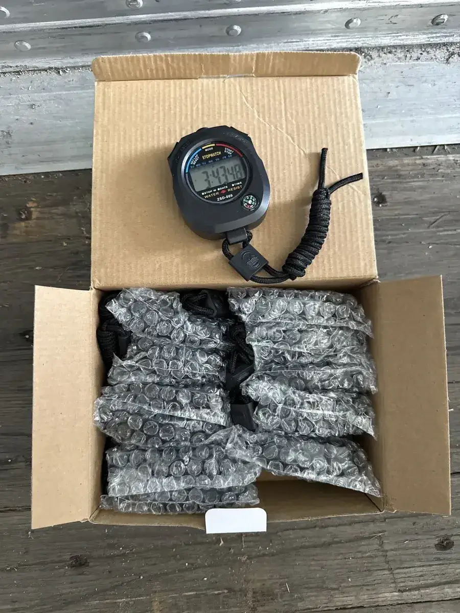 Digital Stopwatches with Compass & Lanyard - Box of Approx. 9, New | Chesterton, IN