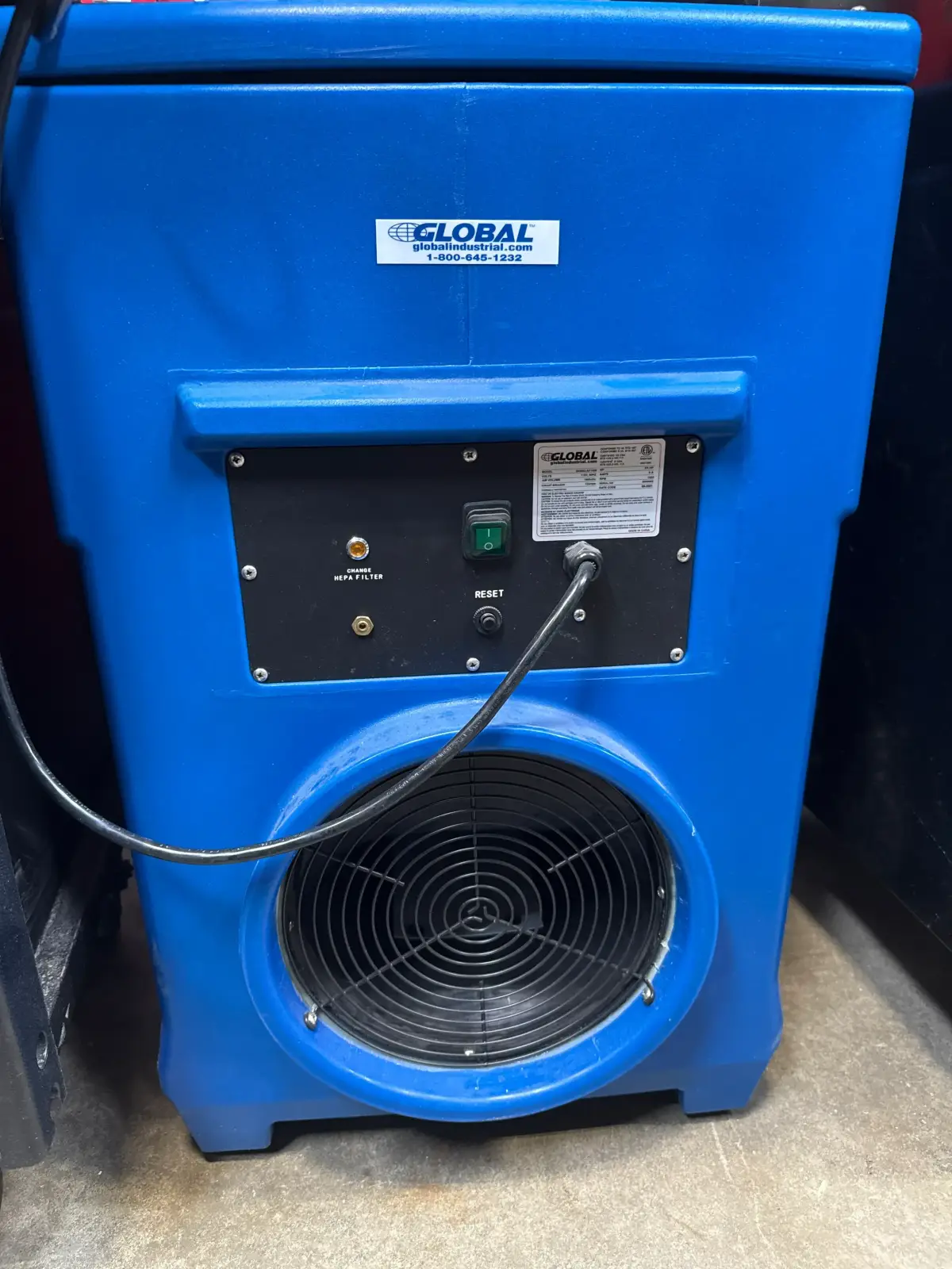 Global Industrial HEPA Air Scrubber 500 CFM Portable Air Filtration System