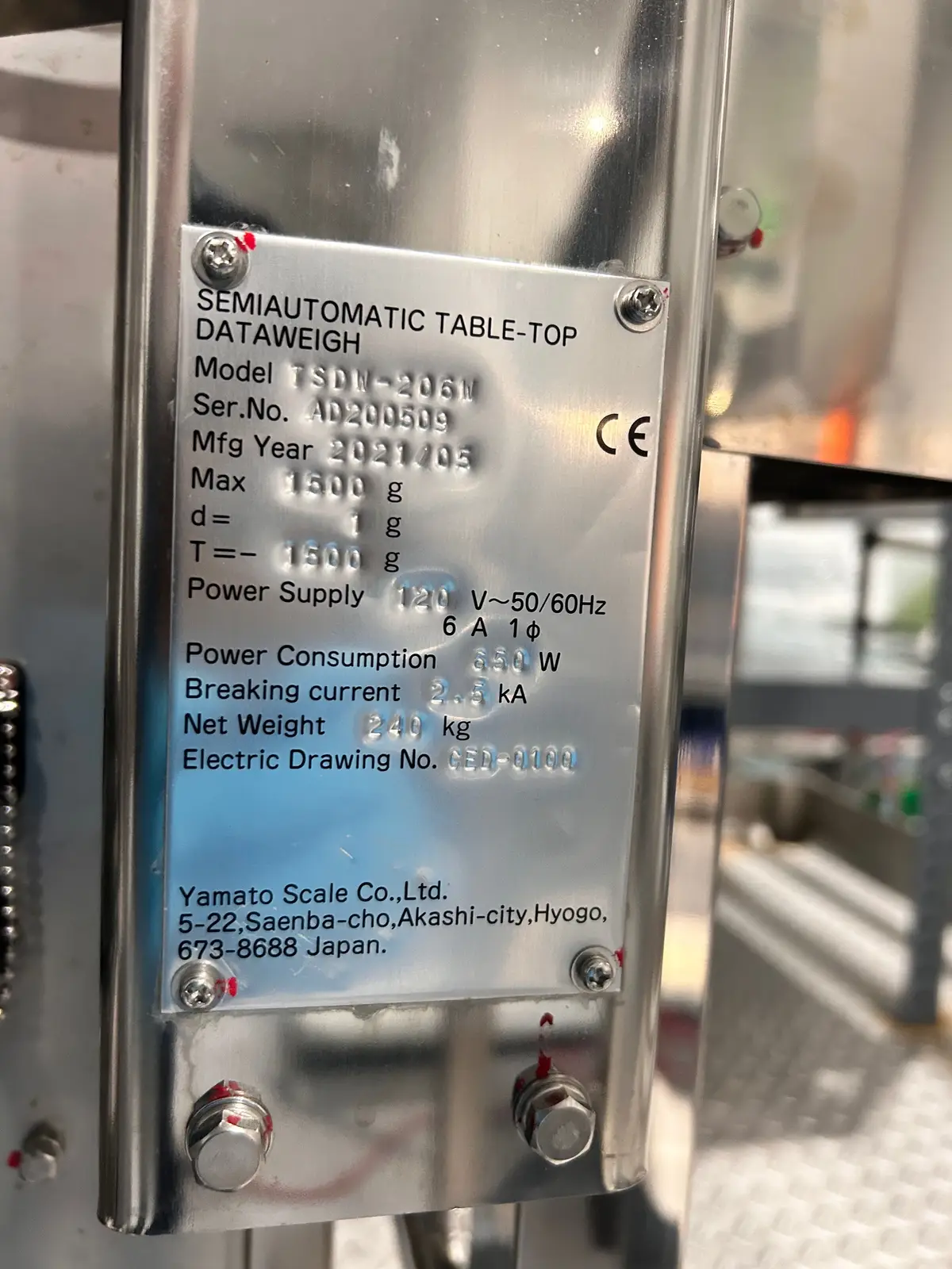 Yamato TSDW Semi-Automatic Table-Top Dataweigh with Indexing Conveyor and Platform | Pescadero, CA | (Used)