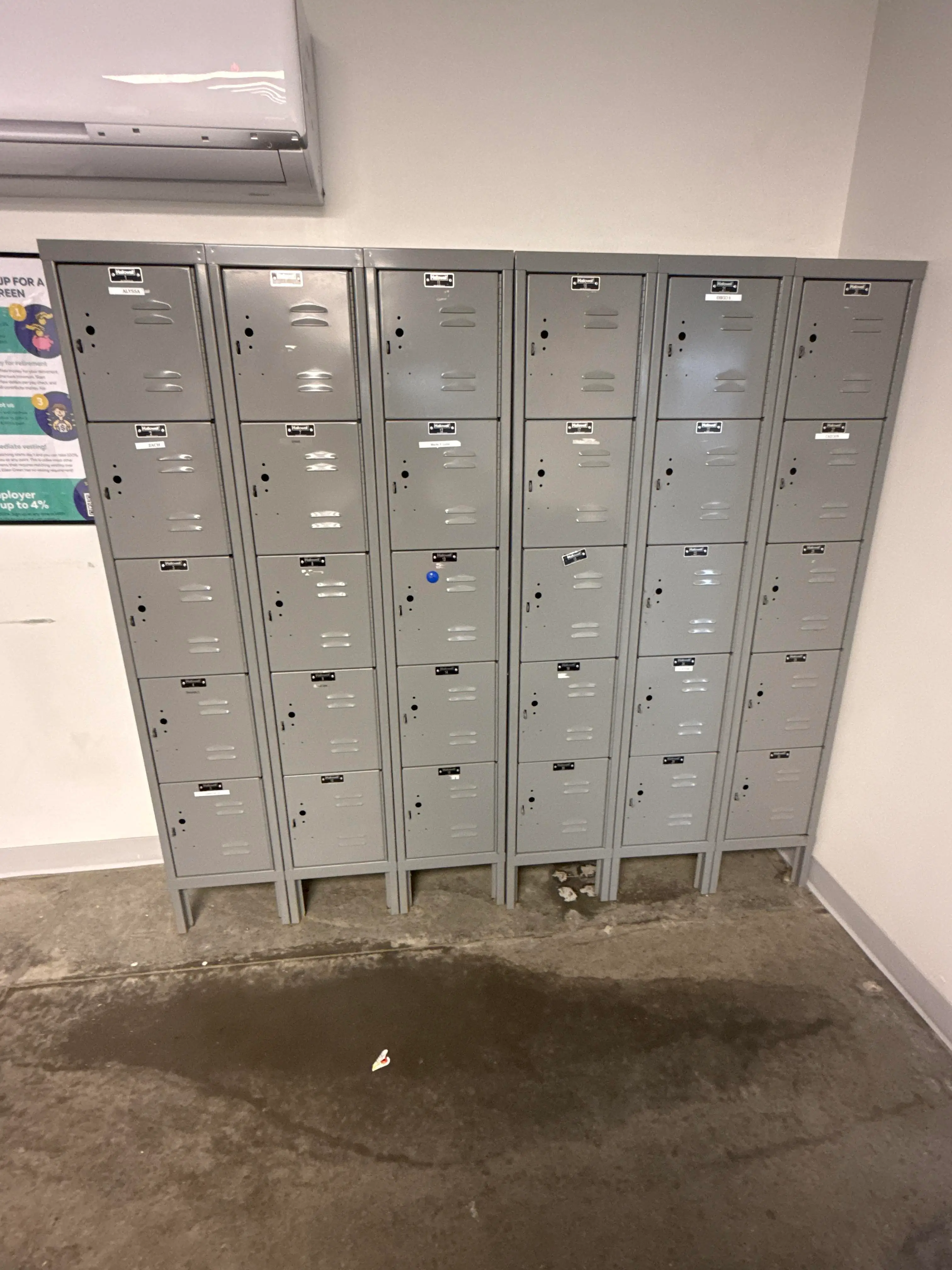 30 Door Metal Employee Locker Bank