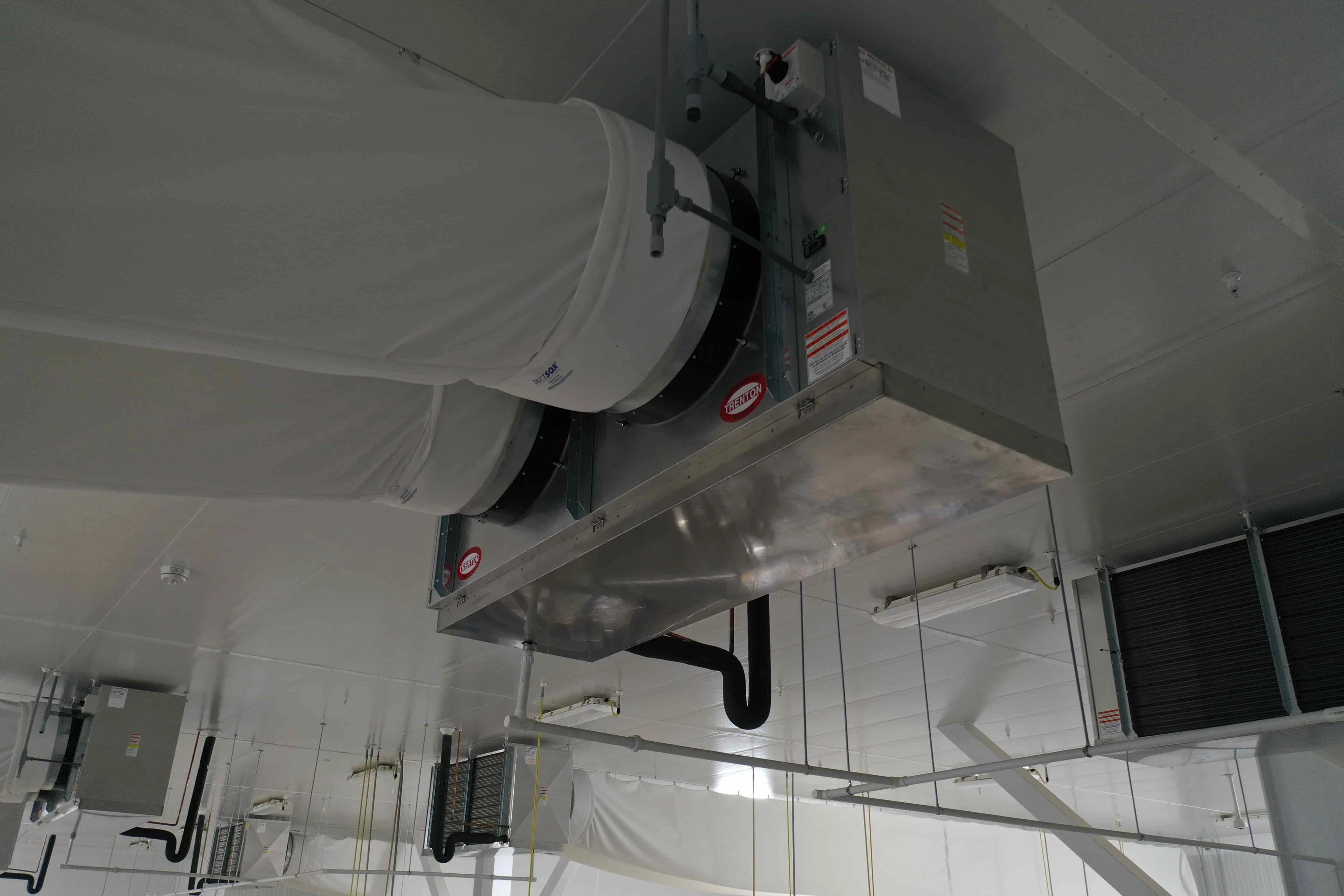 SB6022b: EVAP 1B - Evaporative Cooler – Trenton THP106ME-T4A-SN Dual-Fan High-Profile Evaporator (~15 000 CFM, 460 V 3-Phase) – EVAP 1B Located Southeast Corner of 37 °F Cold Pack Room