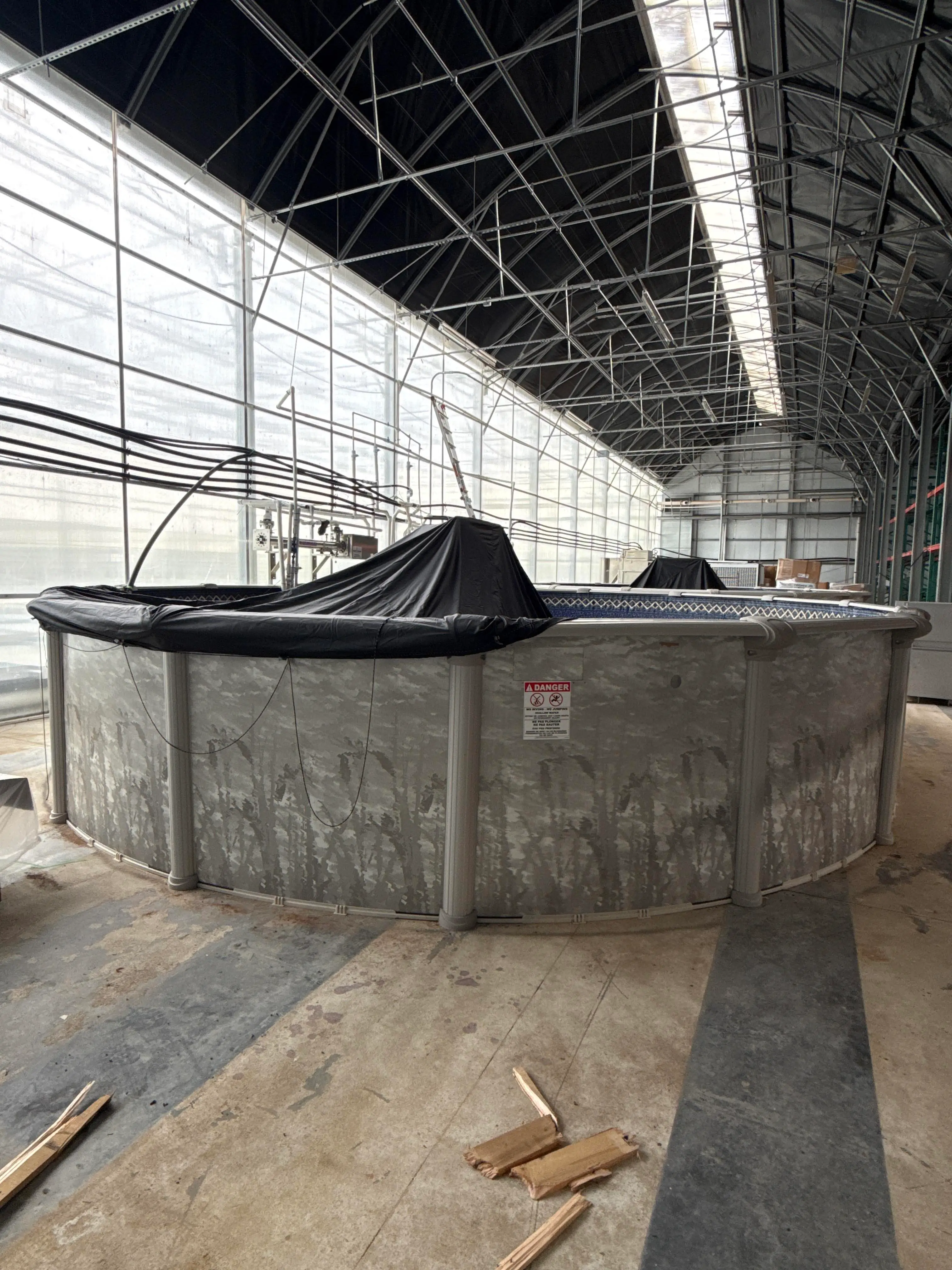 24’ Diameter Above Ground Tank / Pool – 53” Tall – Greenhouse / Aquaculture / Water Storage