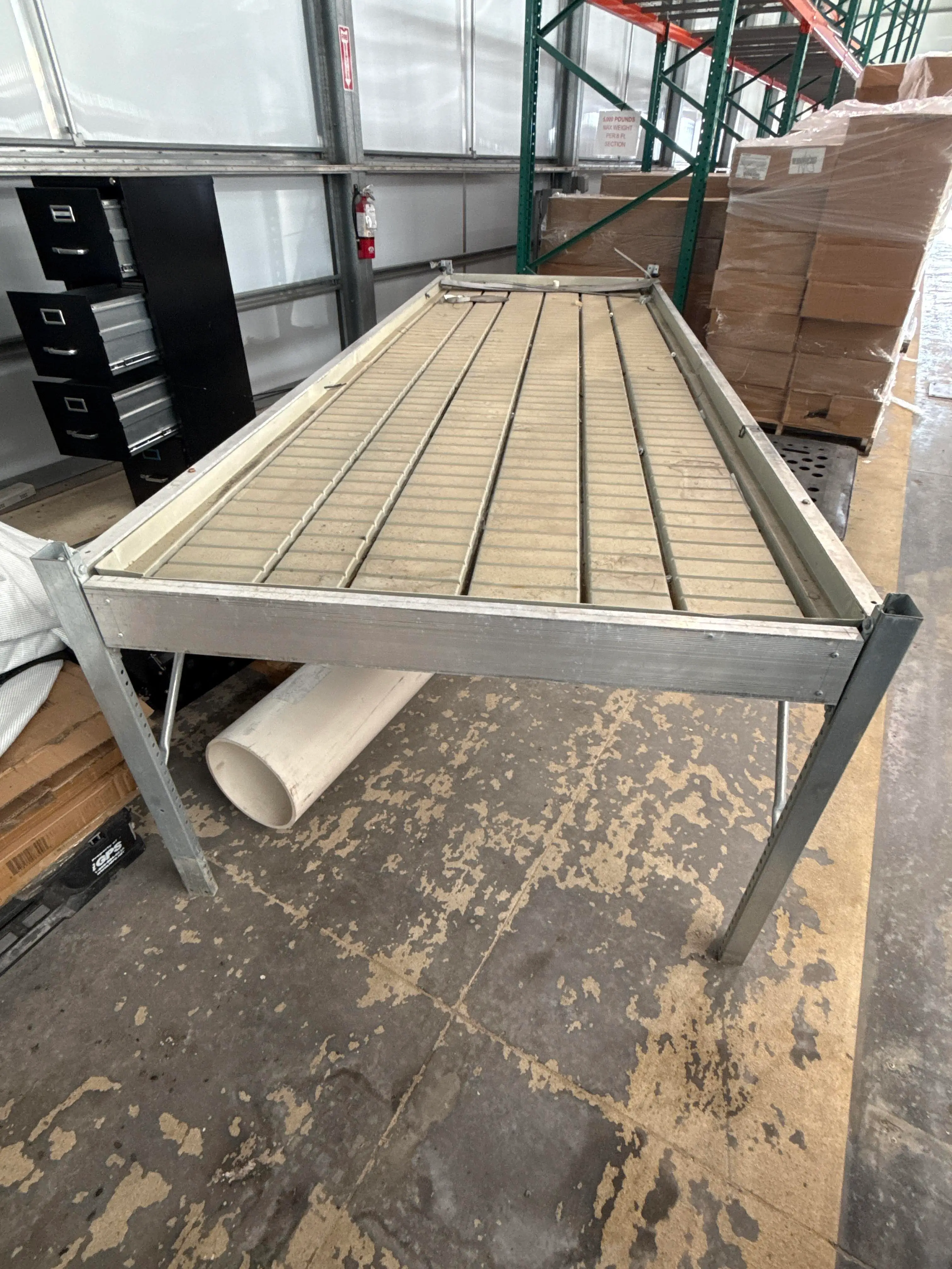 Aluminum Greenhouse Flood Bench / Ebb & Flow Irrigation Table with Tray Insert