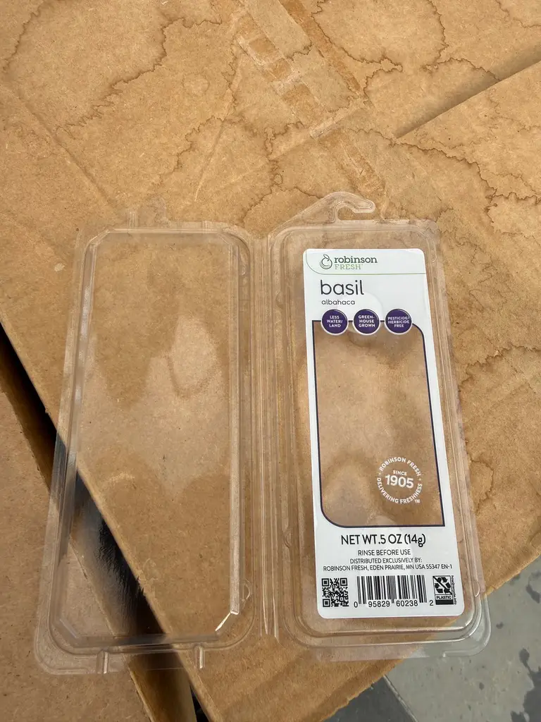 Herb Clamshell Containers – 1/2 oz (Item 3345) – 3,000 Units (4 Cases)