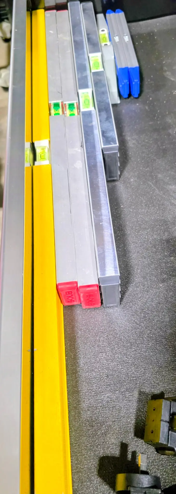 Assorted Professional Spirit Level Set (Approx. 9 Levels), Including Stabila Aluminum Box Beam Levels