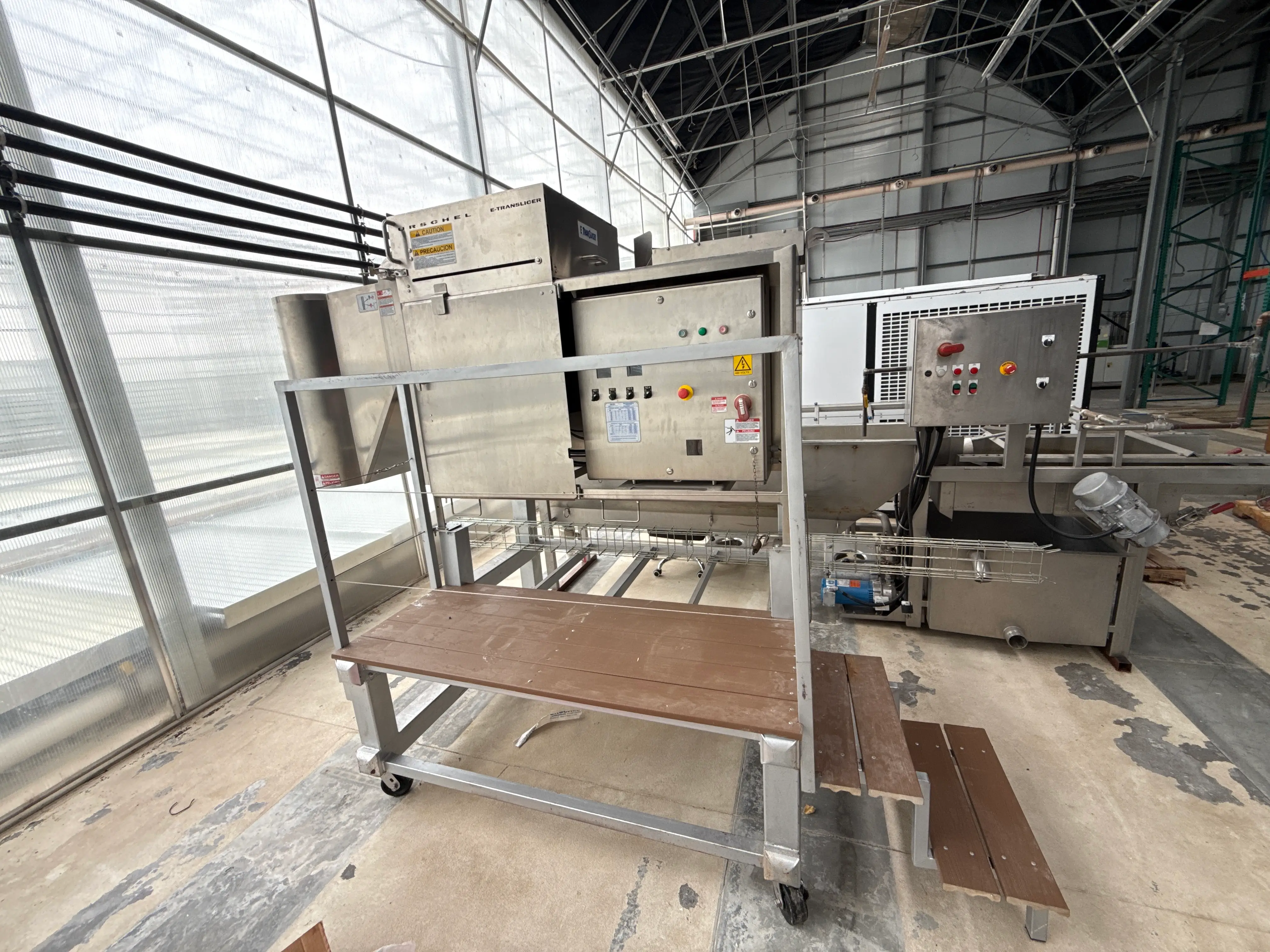 Urschel E Translicer Stainless Steel Slicer with Controls and Spare Blade Assembly