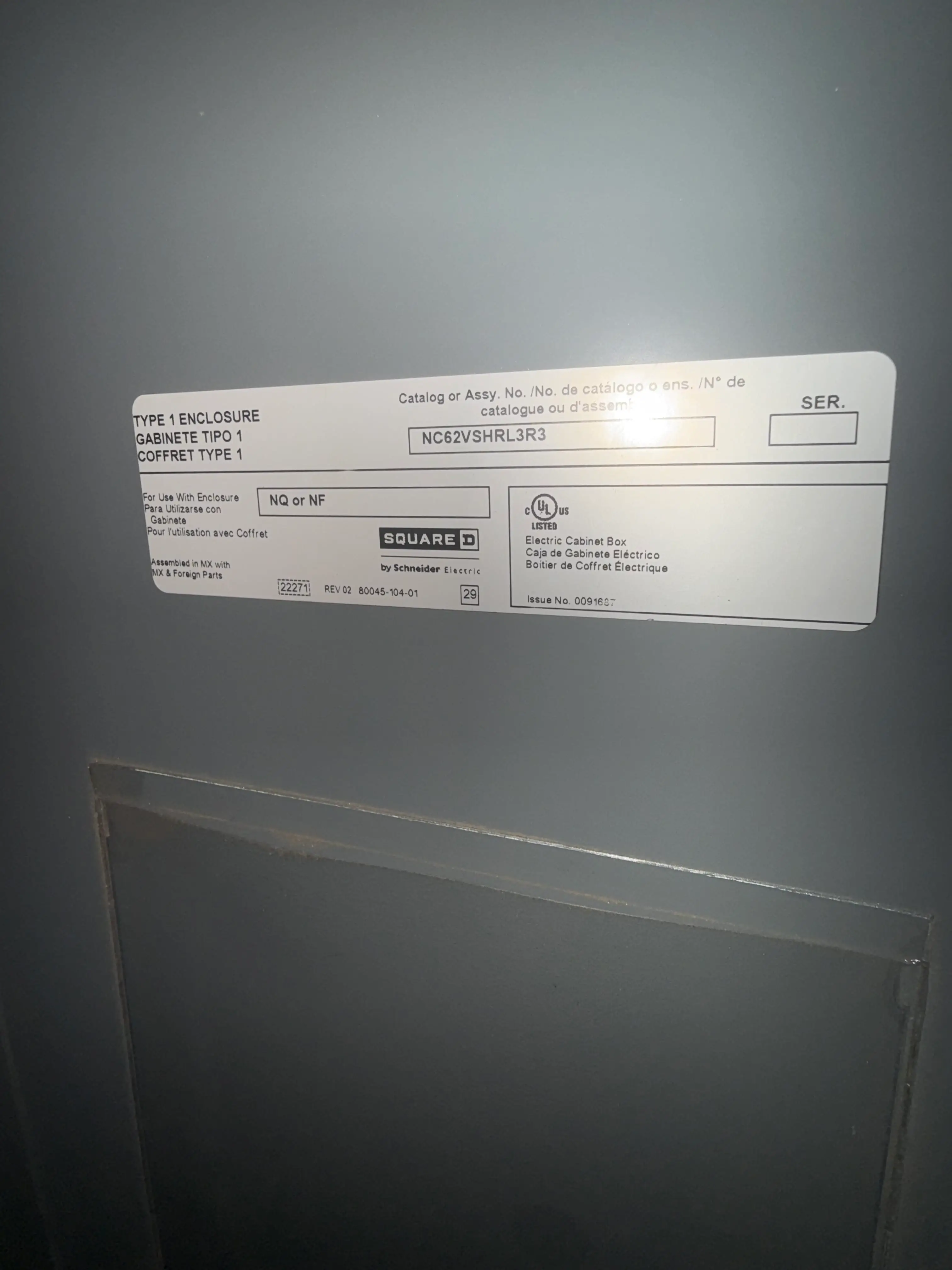 SB7017: Electrical Panelboard Cabinet Enclosure