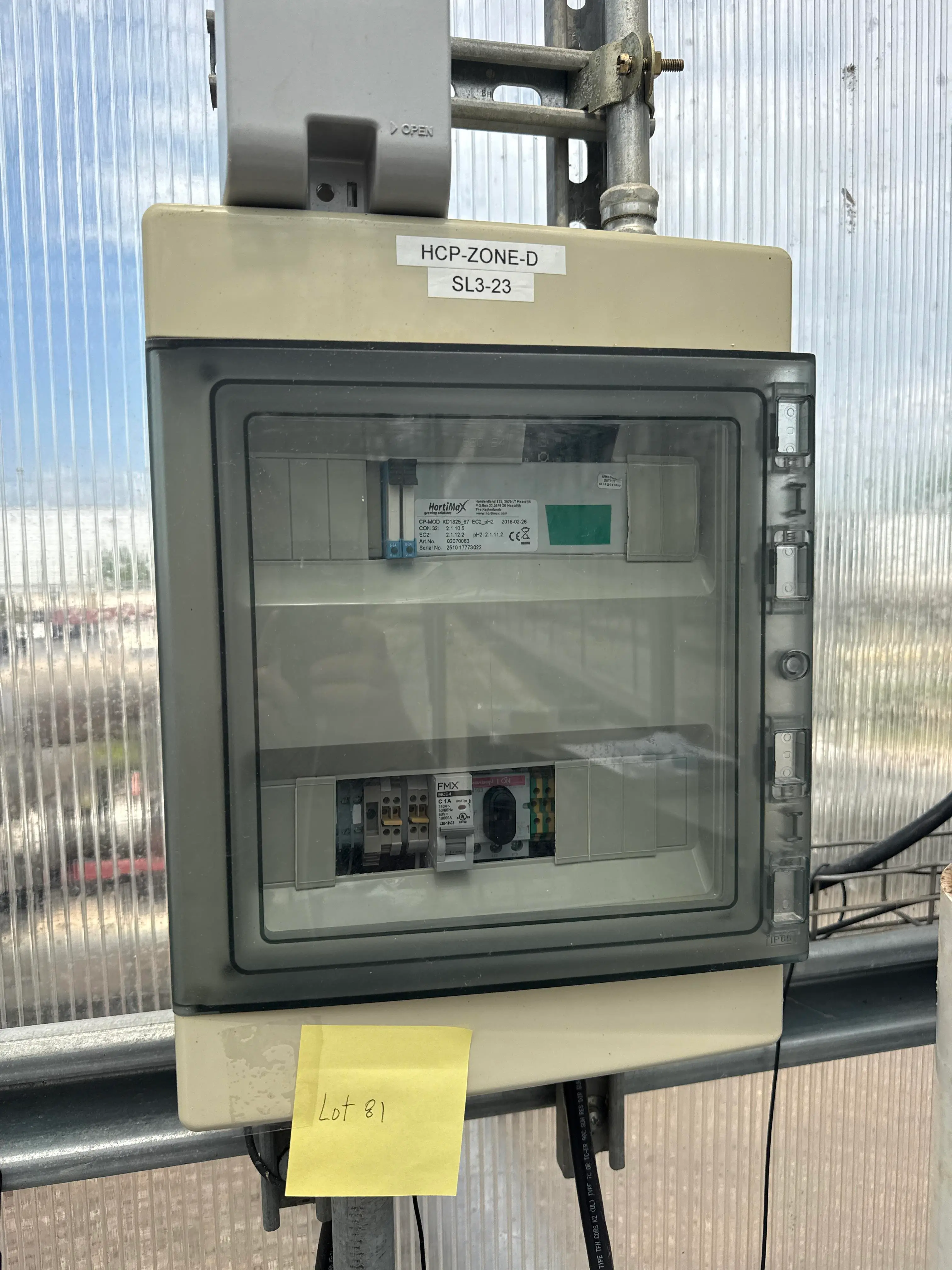 HortiMaX Control Panel CP-MOD KD1825_67 EC2 pH2 Greenhouse Zone Panel