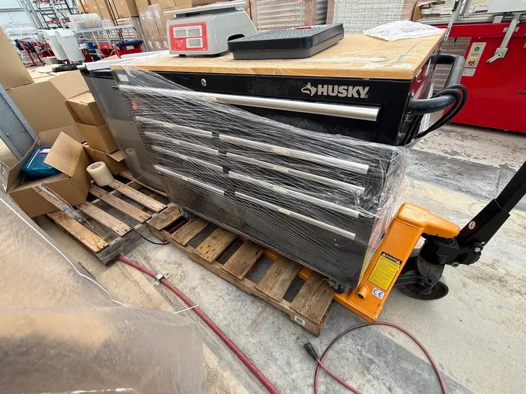 Husky Heavy-Duty Rolling Tool Chest with Wood Top – Multi-Drawer