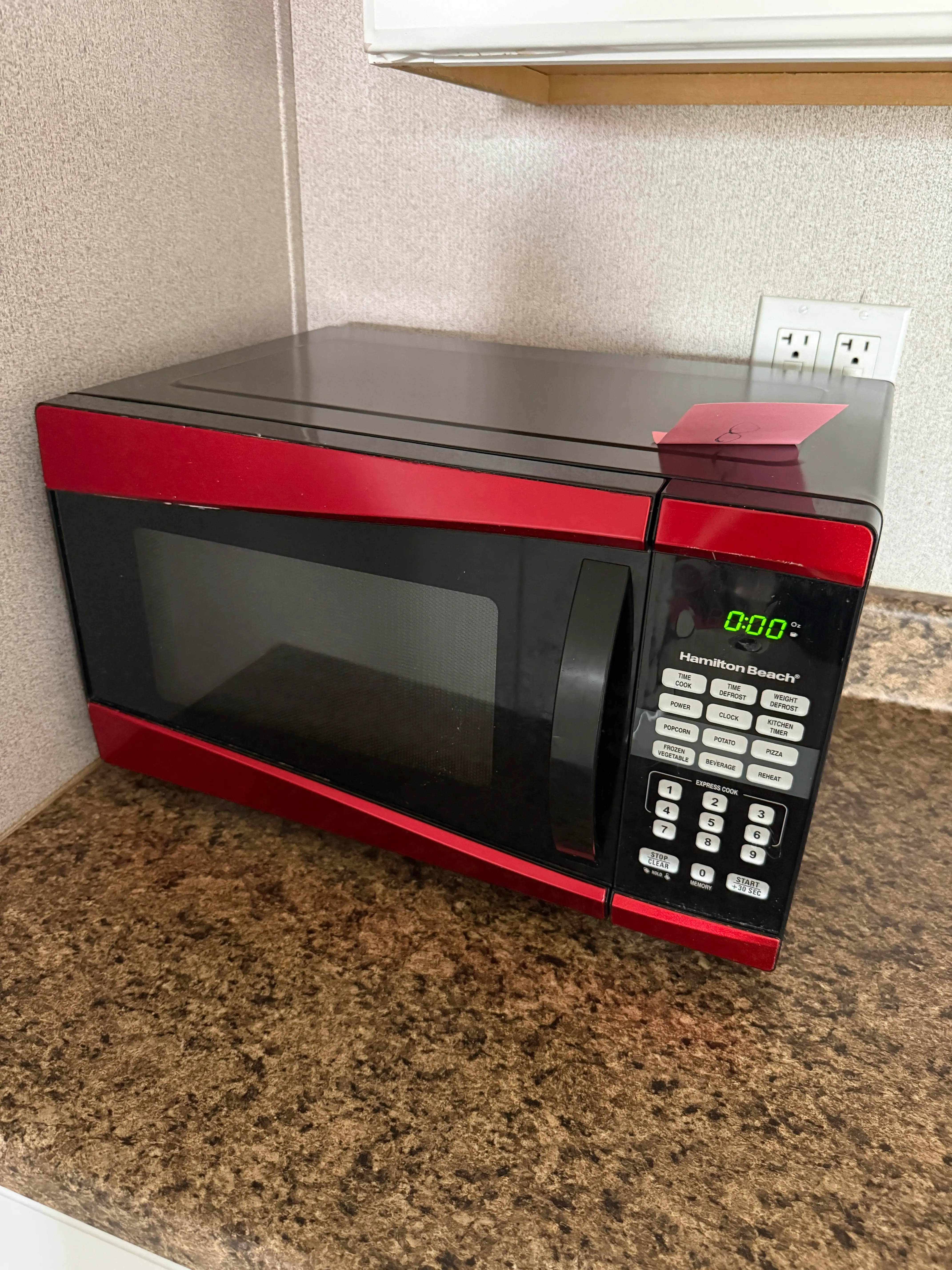 Hamilton Beach Countertop Microwave Oven – Red/Black