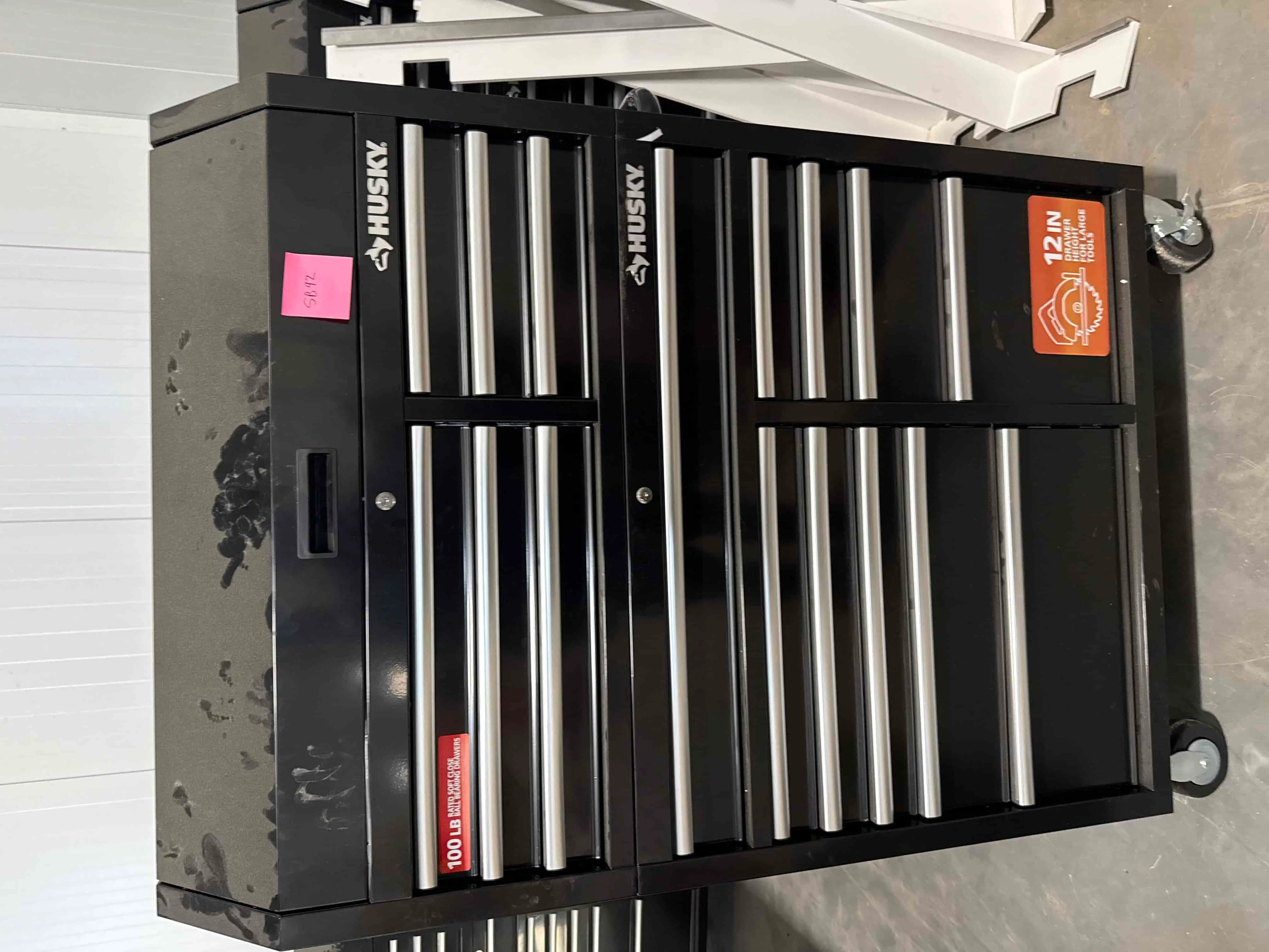 SB92: Husky 12-Drawer Rolling Tool Chest Cabinet (Used)