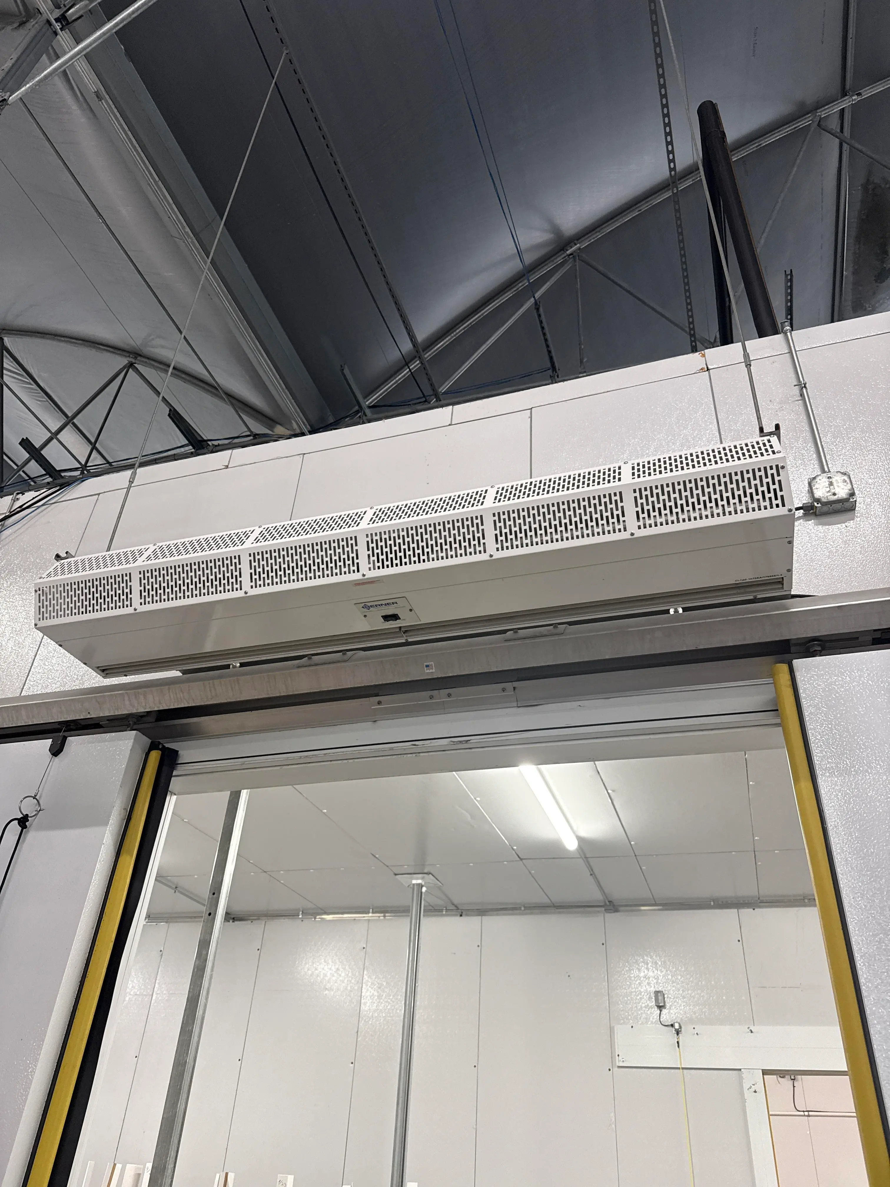 Berner 72 Inch Commercial Air Curtain Overhead Door Unit