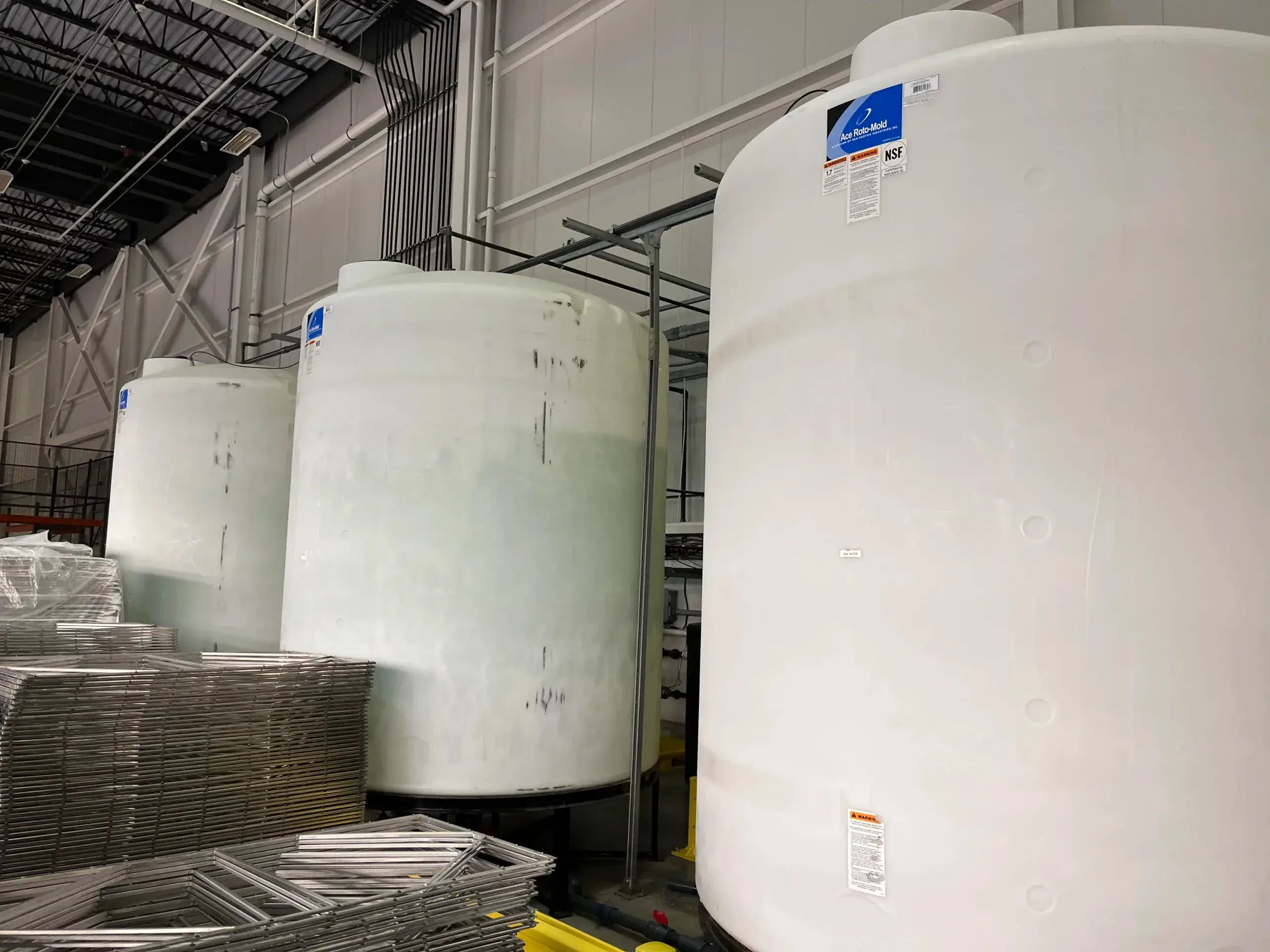 AEROFARMS LOT 8 - 3 Ace Roto-Mold CB3000-90 Cone Bottom Tanks