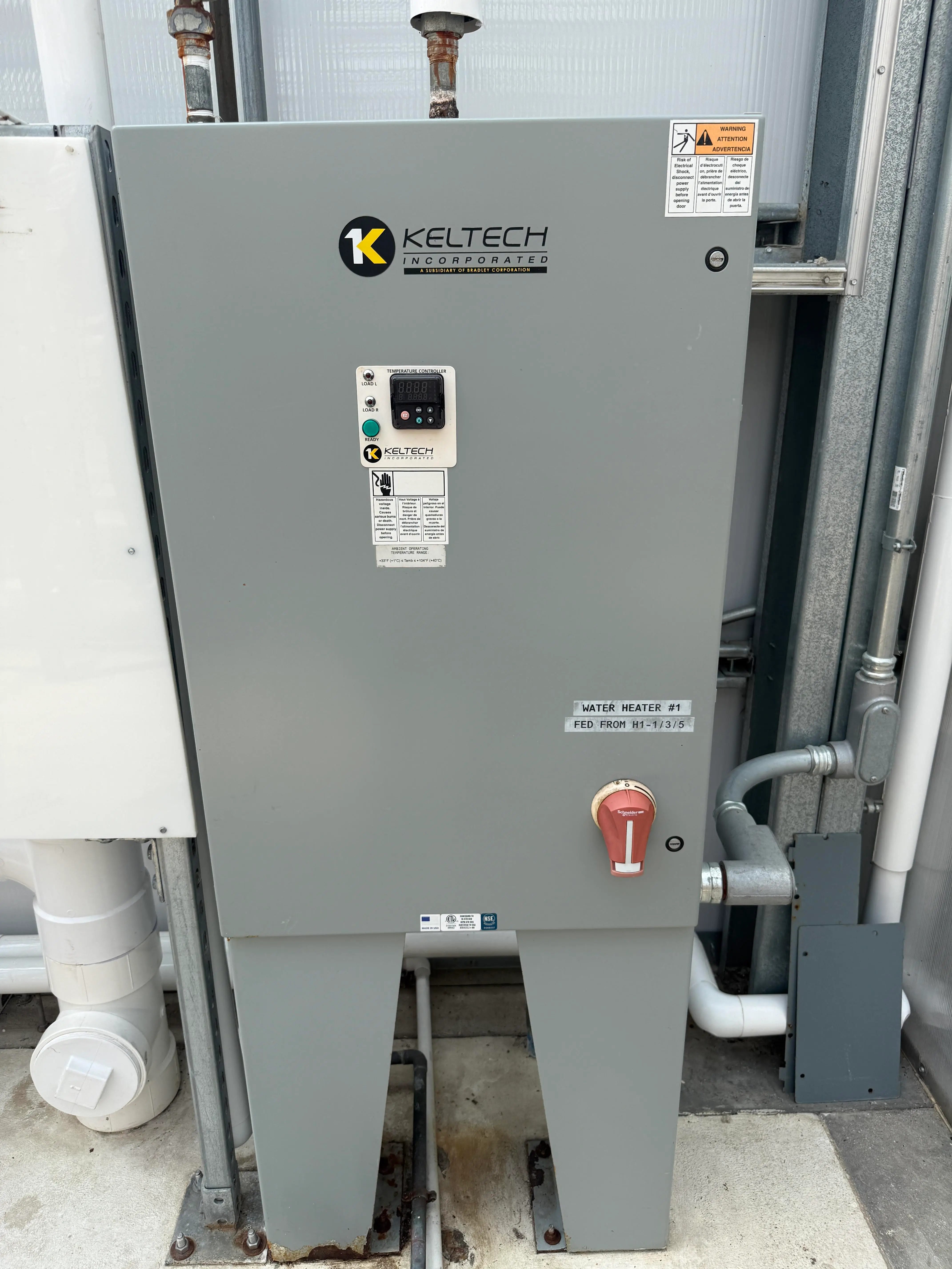 Keltech Commercial Electric Tankless Water Heater – Greenhouse 1 (Water Heater #1)