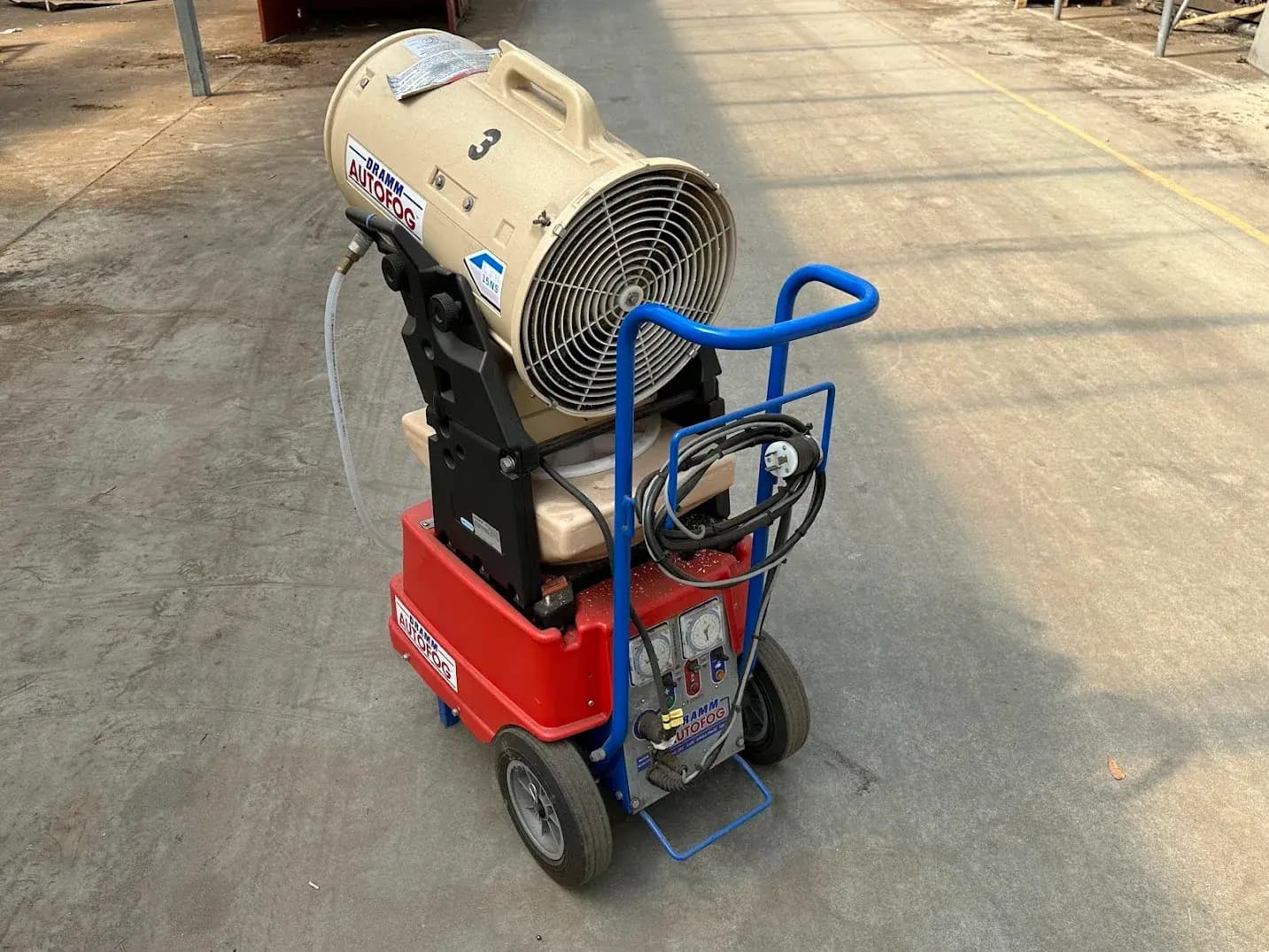 WHITES AUCTION LOT 111 - Used Dramm Large AutoFog Greenhouse Fogger - Unit #3 - Covers Up to 70,000 sq ft with HAF Fans - New in 2022!