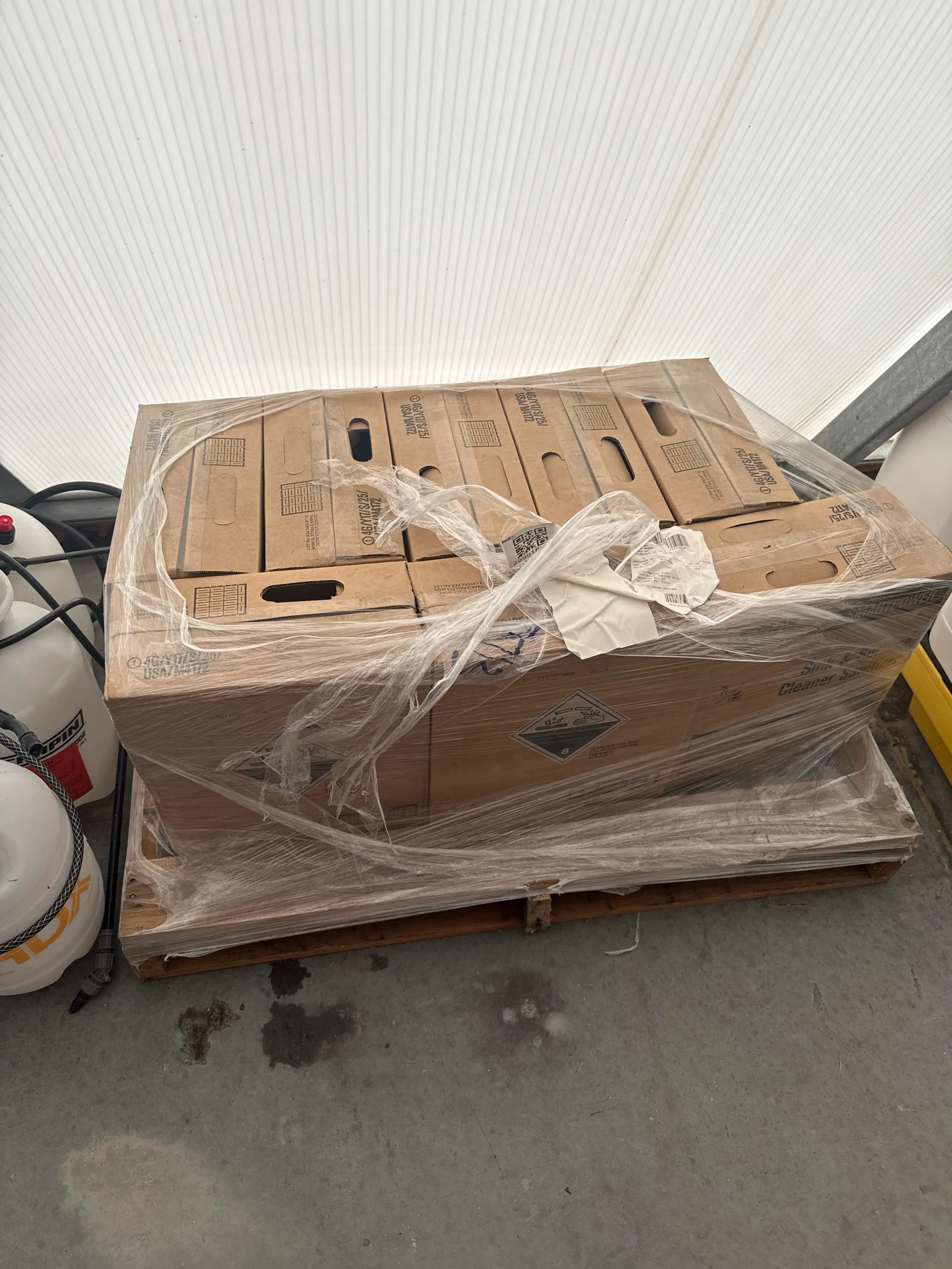 Pallet of Ecolab SmartPower Sink & Surface Cleaner Sanitizer Cases
