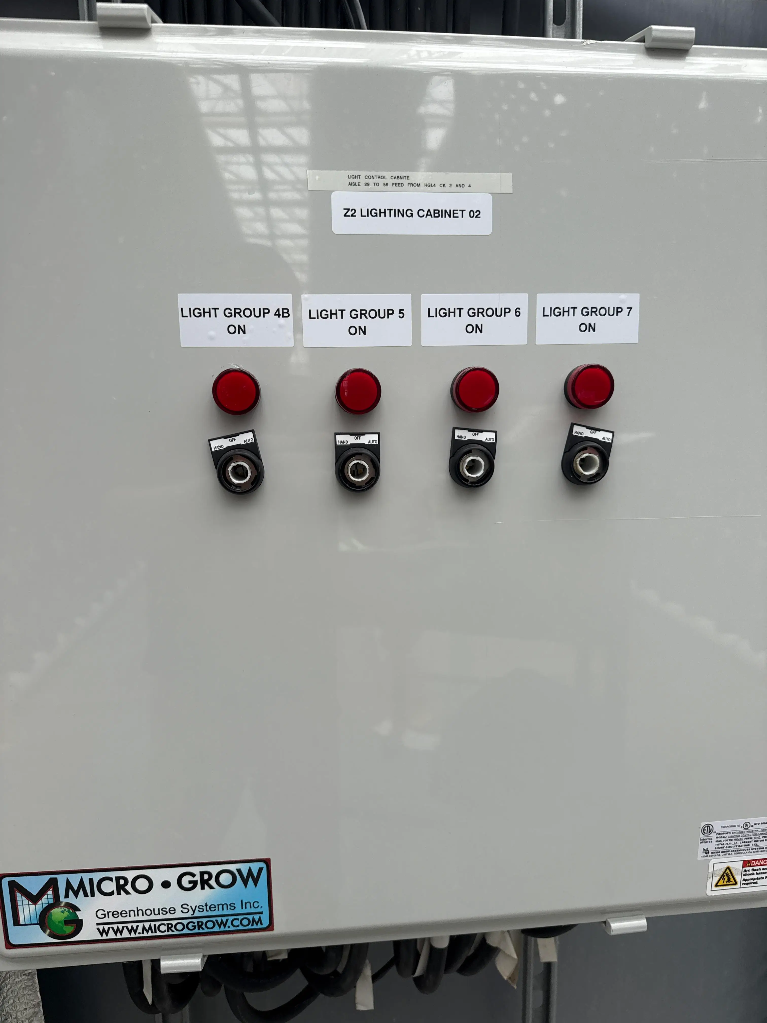 Micro Grow Z2 Lighting Cabinet 02 Greenhouse Lighting Control Panel