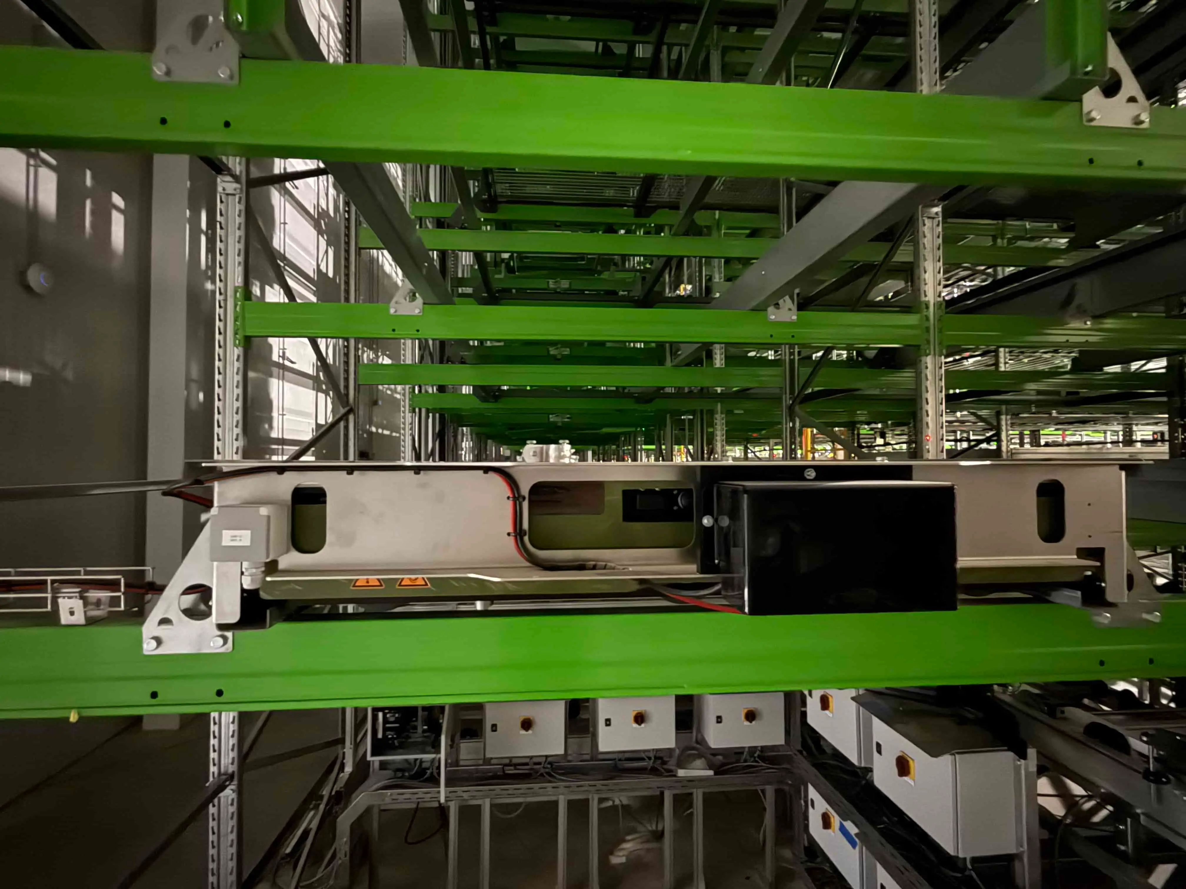 SB5000: Grow Room 1: Complete Multi-Tier Galvanized Steel Grow Rack System with Logiqs AS/RS Automation, Fluence Lighting, and Integrated Environmental Controls