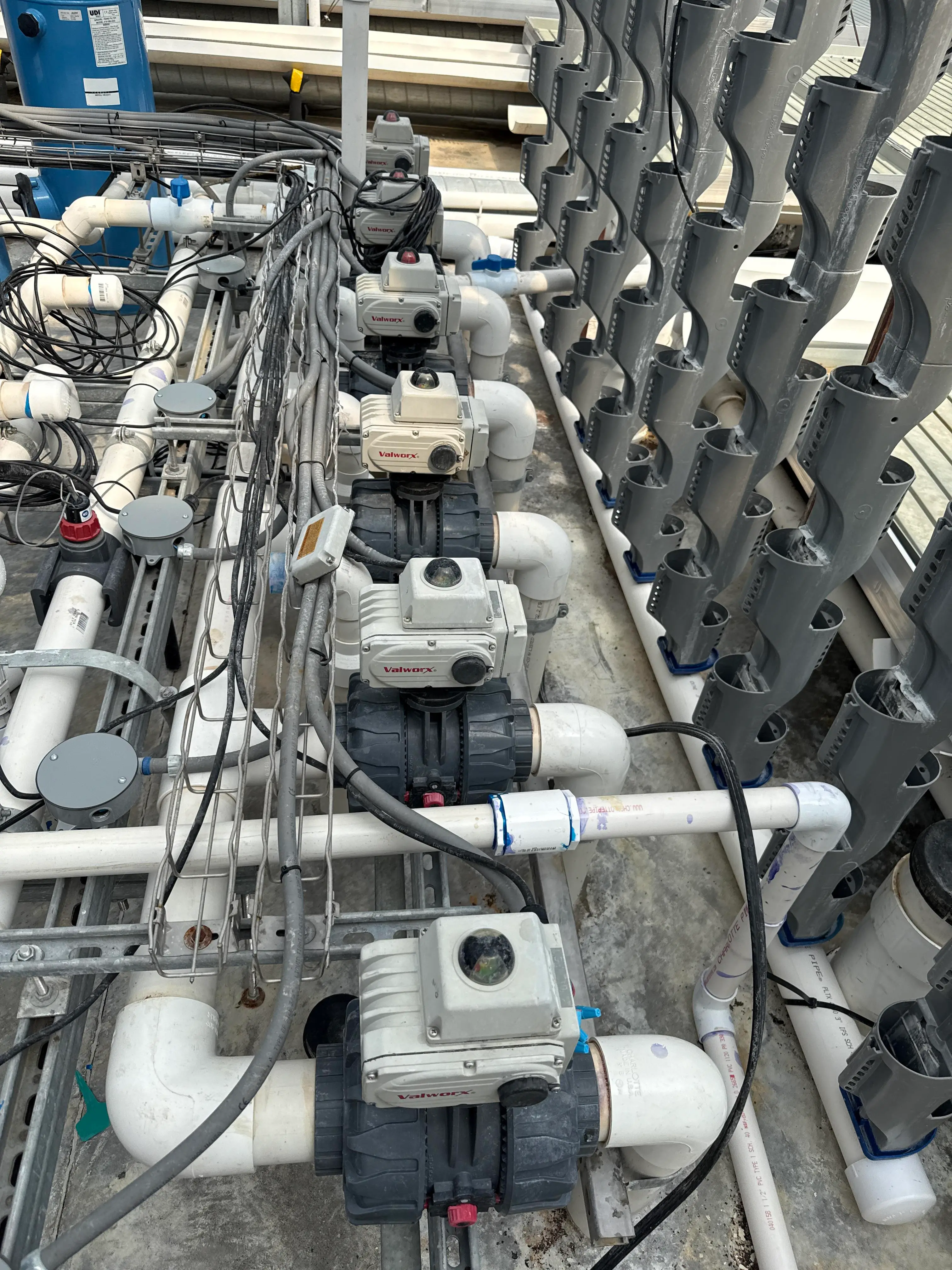 (6) Valworx Electric Actuated PVC Ball Valves – 110V Irrigation Control