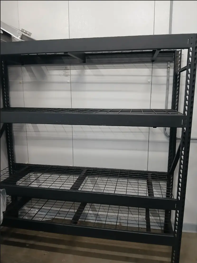 Lot of 4 - Heavy Duty Metal Shelving Units (Black)