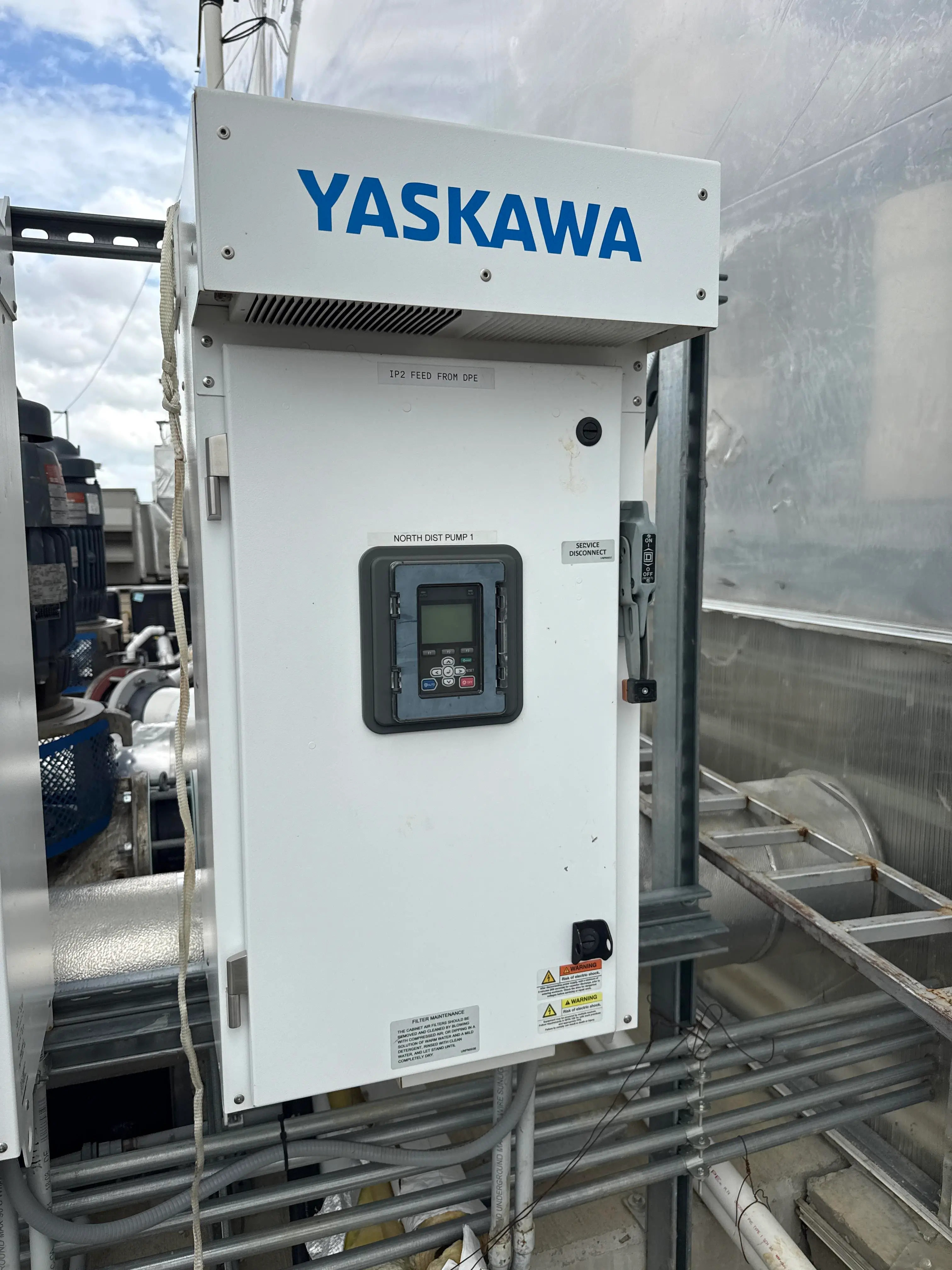 Vertical In Line Distribution Pump Package with Yaskawa VFD and U.S. Motors 20 HP Motor
