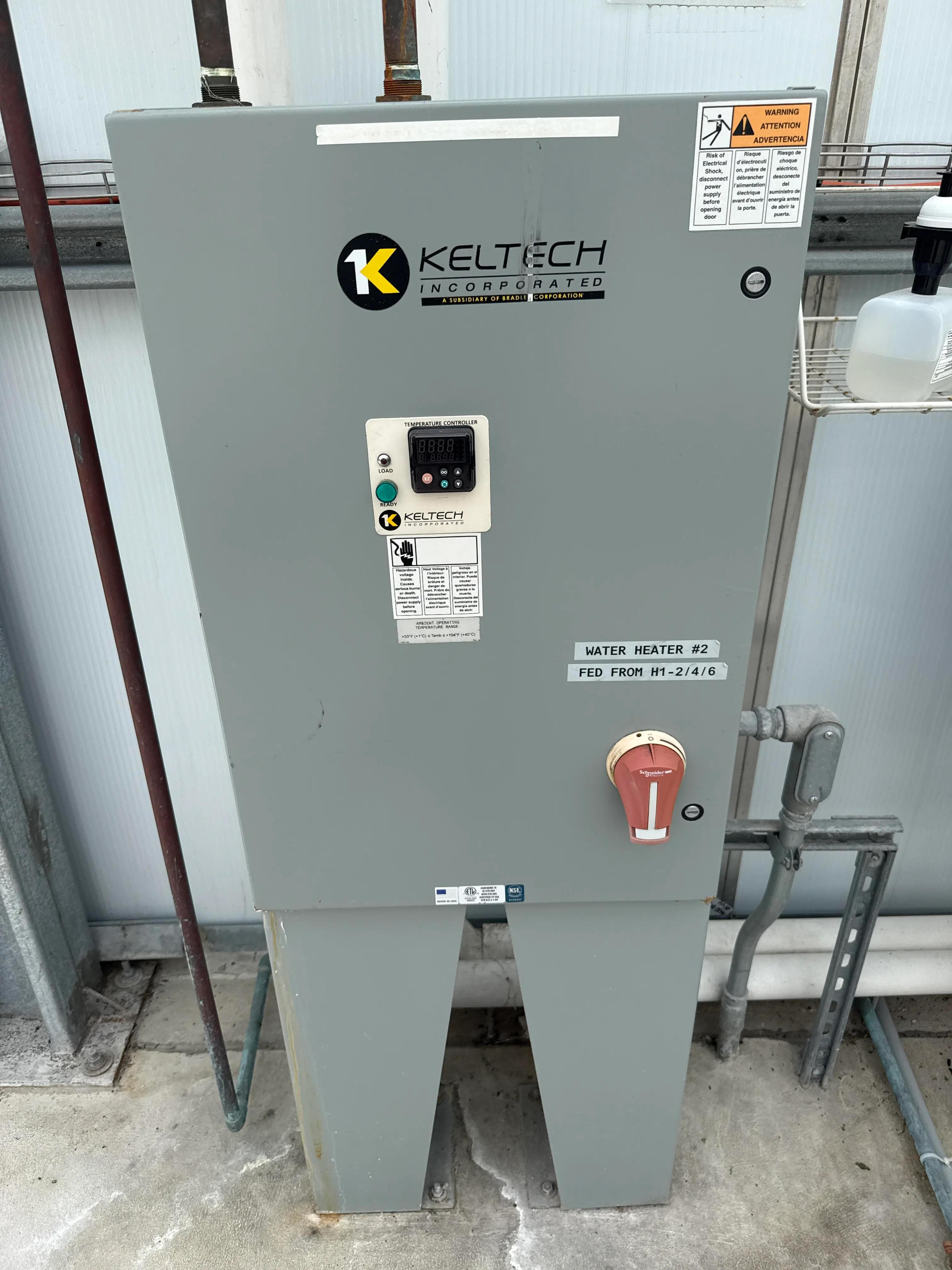 Keltech Industrial Electric Water Heater Control Panel System (Greenhouse / Process Use)