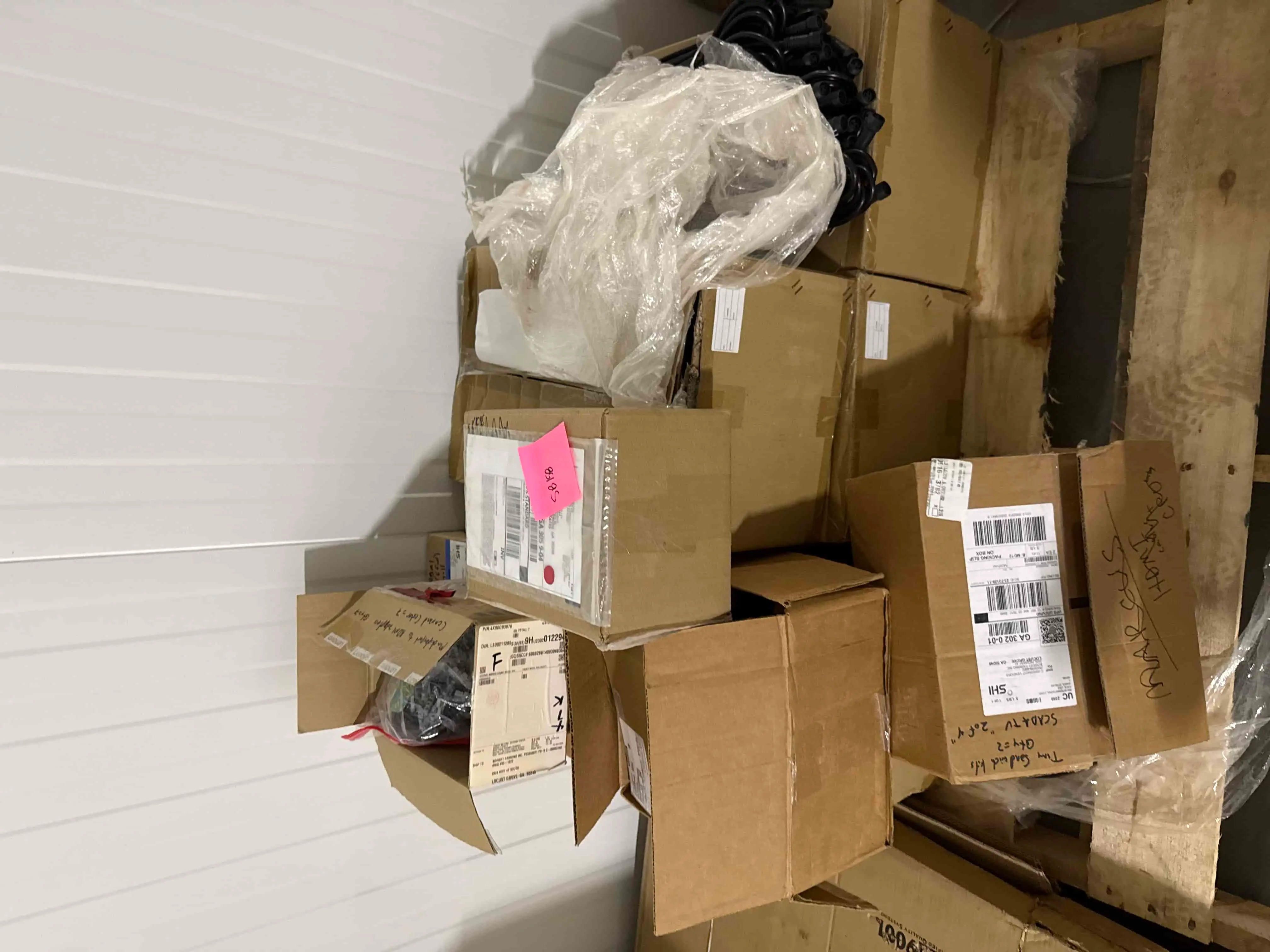 SB158: Assorted Hardware, Cables, and Control Parts – Mixed Lot (Unopened Boxes, Industrial Components)
