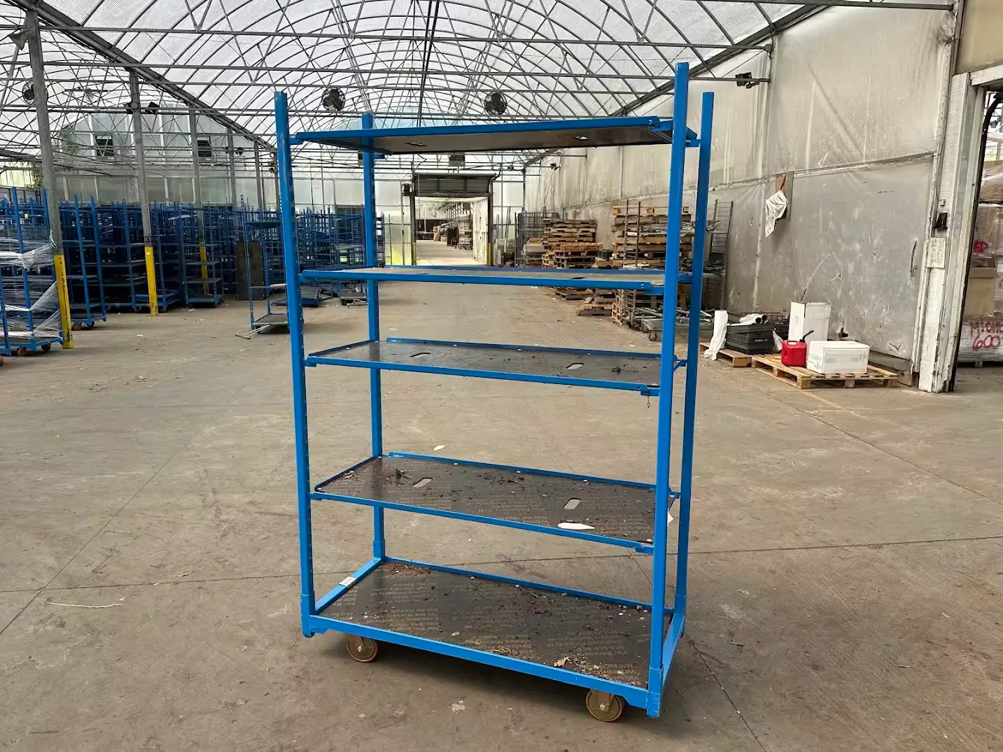 WHITE'S AUCTION LOT 596 - Plant Transport Steel Cart - Hook Shelf (53.1 inch W x 22.2 inch D x 80.7 inch H, CC-Rack Compatible) 4-5 Shelves per Cart - Lot of 10