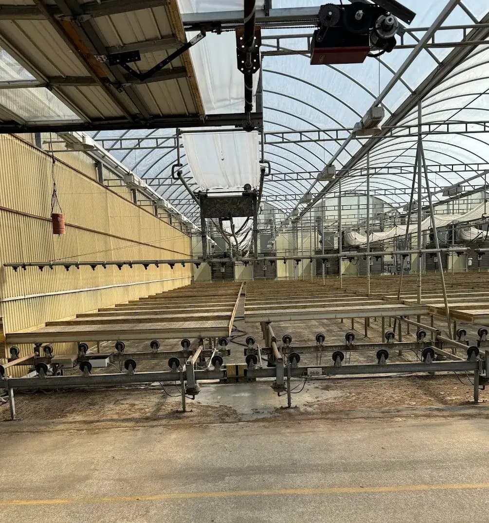 WHITES AUCTION LOT 134- 21' Double Rail Watering Boom System Number 5 with Cherry Creek Systems Network Irrigation Controller in GH25A