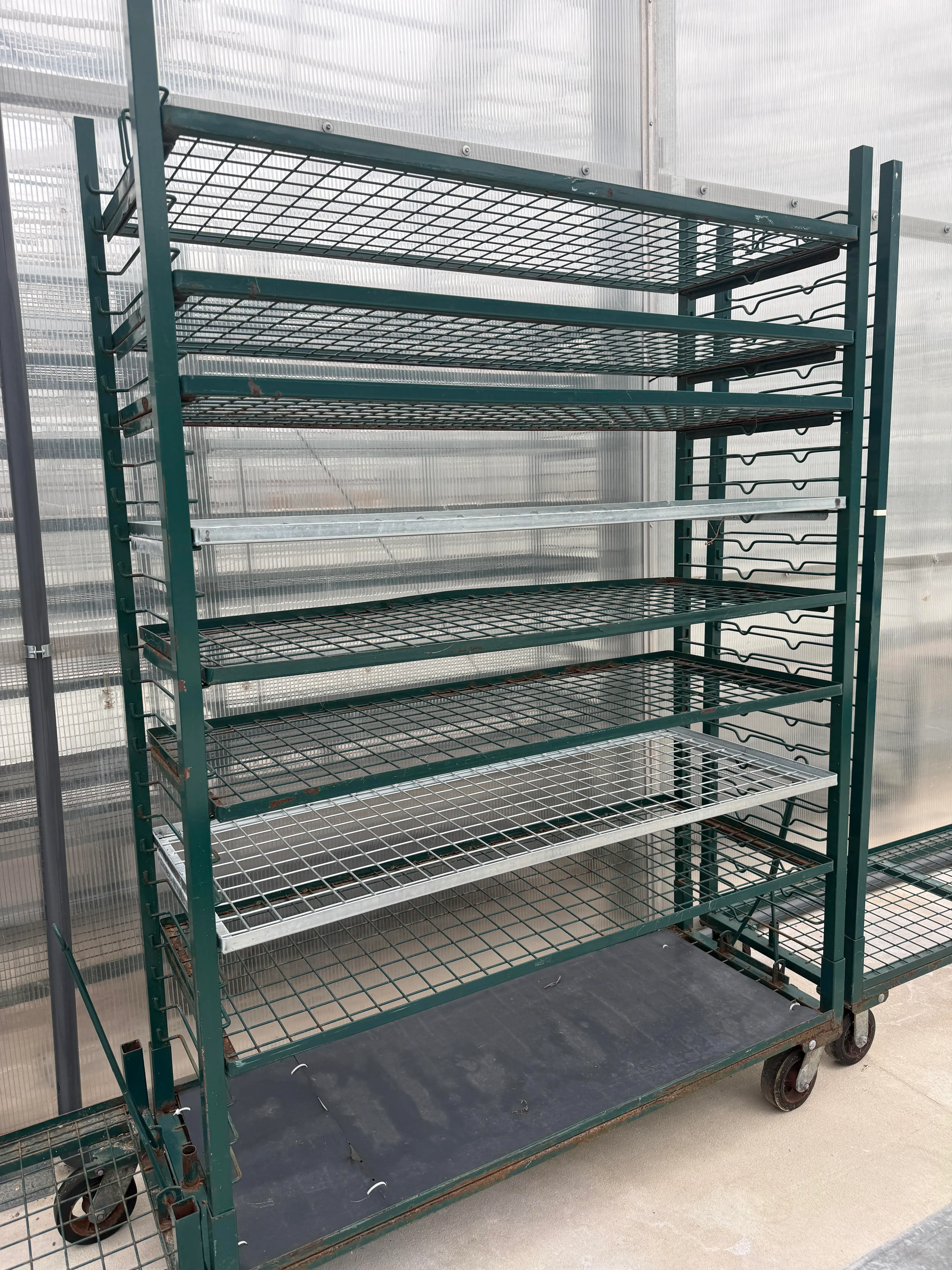 (26) Nursery Carts: (20) Multi-Level & (6) Flatbed Rolling Plant Carts