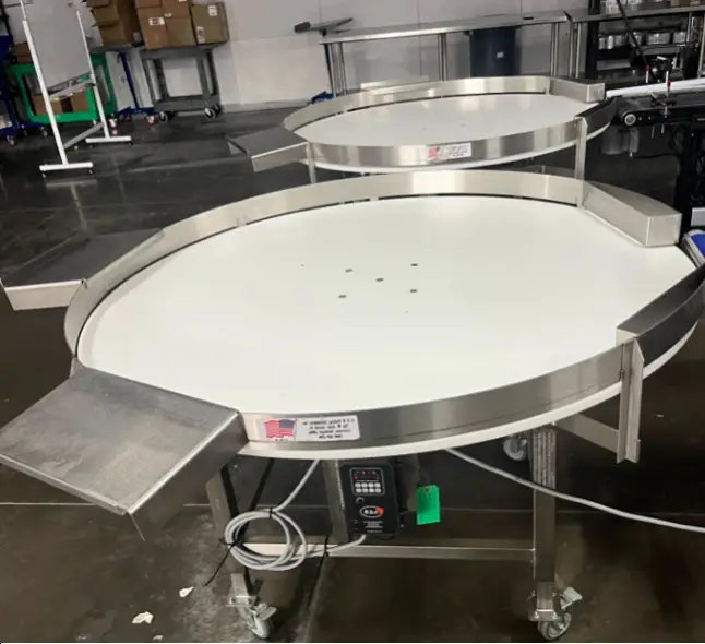 A&B Packing Rotary Accumulation Turn Tables (Set of 2)
