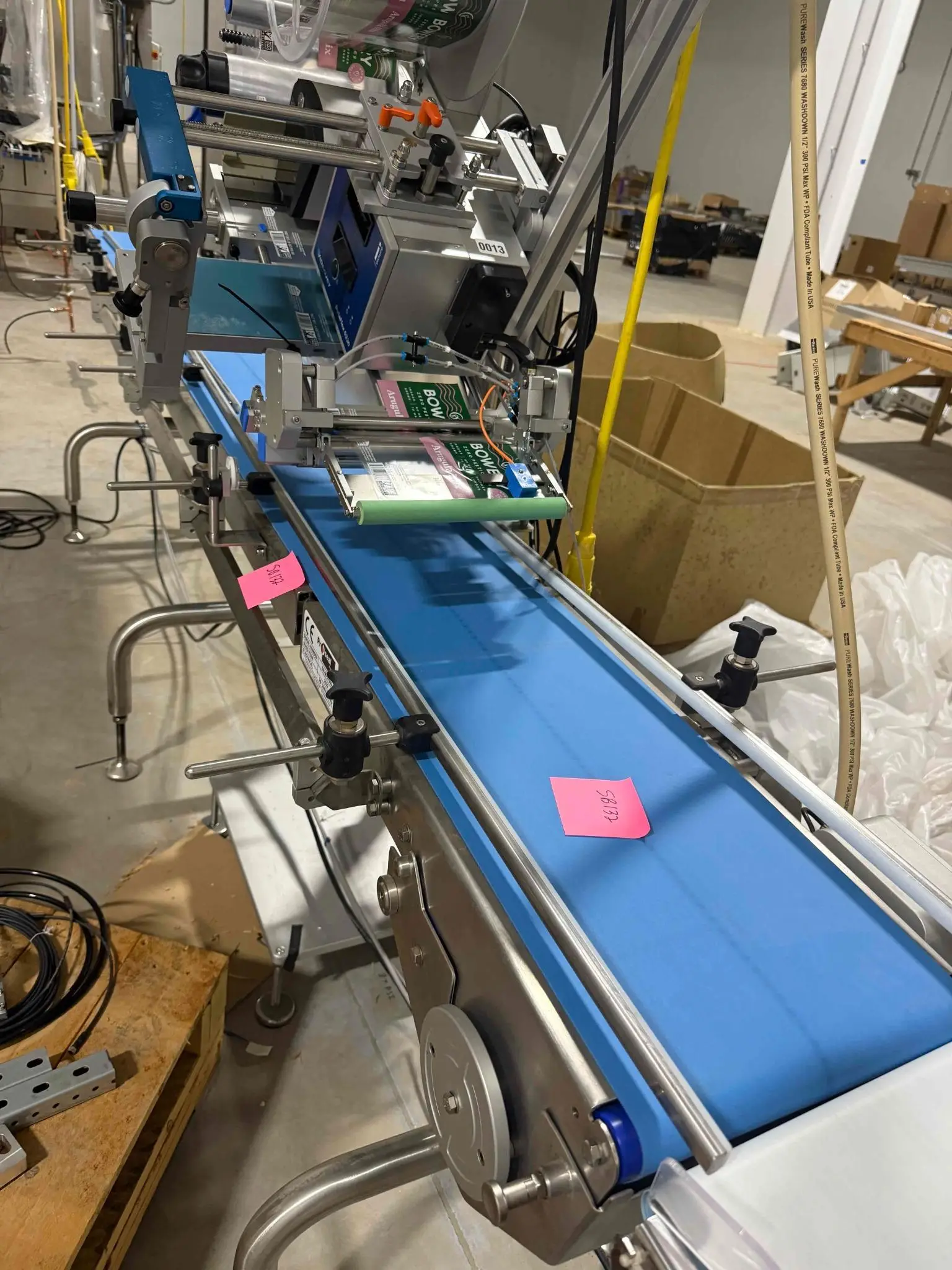 SB132 Proseal Conveyor Labeling Line with Videojet DataFlex 6330 Printer
