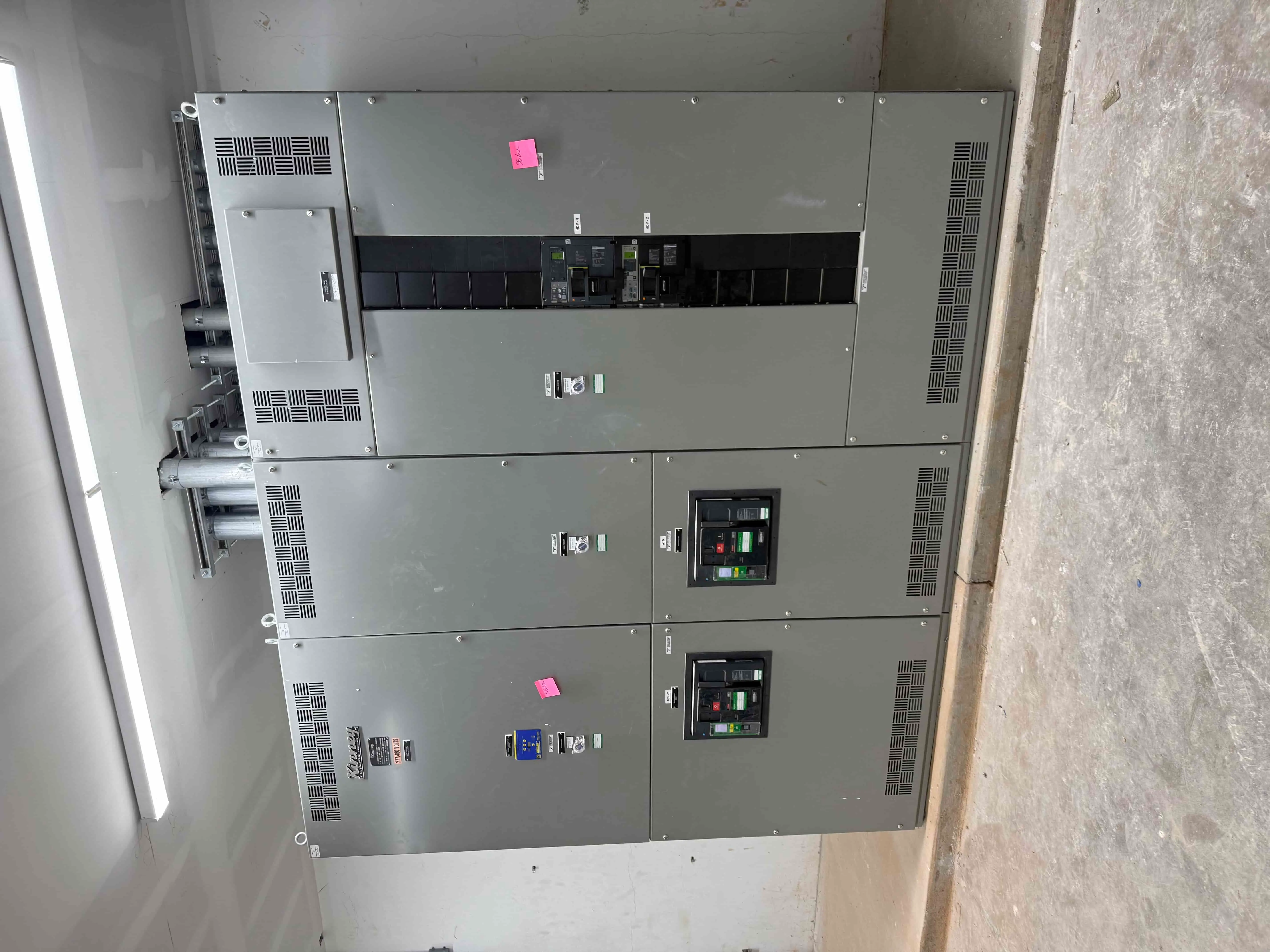 SB62: Kinney 4000 A Main Distribution Switchboard (MDP1) with Square D MasterPact MTZ2-30H Main Breaker, PowerPact PJ 1200 A Feeders, 3000 A Feeder ATS, Micrologic Controls, and SurgeLogic SPD – 480/277 V 3-Phase, UL Type 1, December 2022 Manufacture