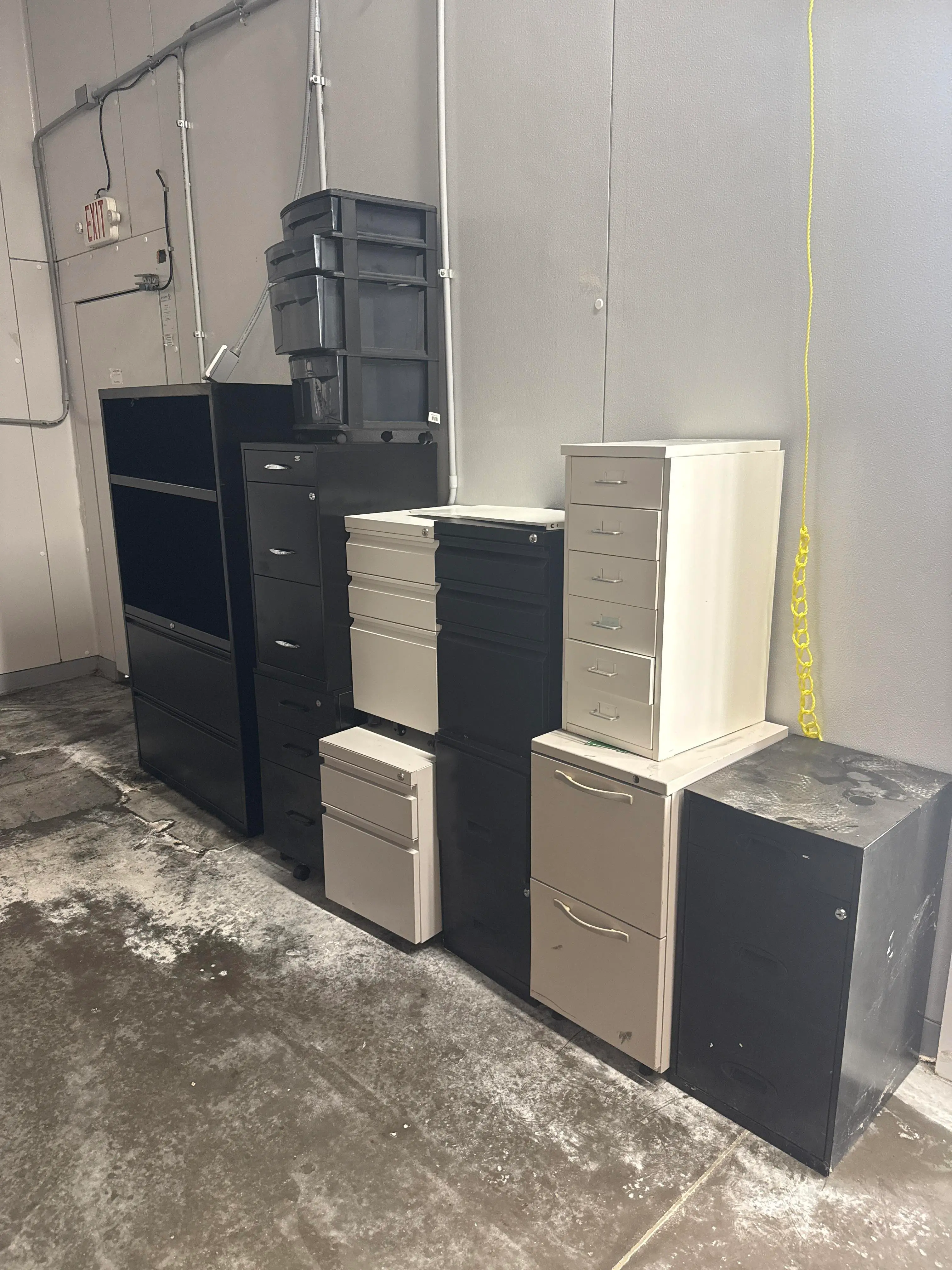 Lot of 10 Assorted Office Filing Cabinets, Pedestals and Storage Drawers