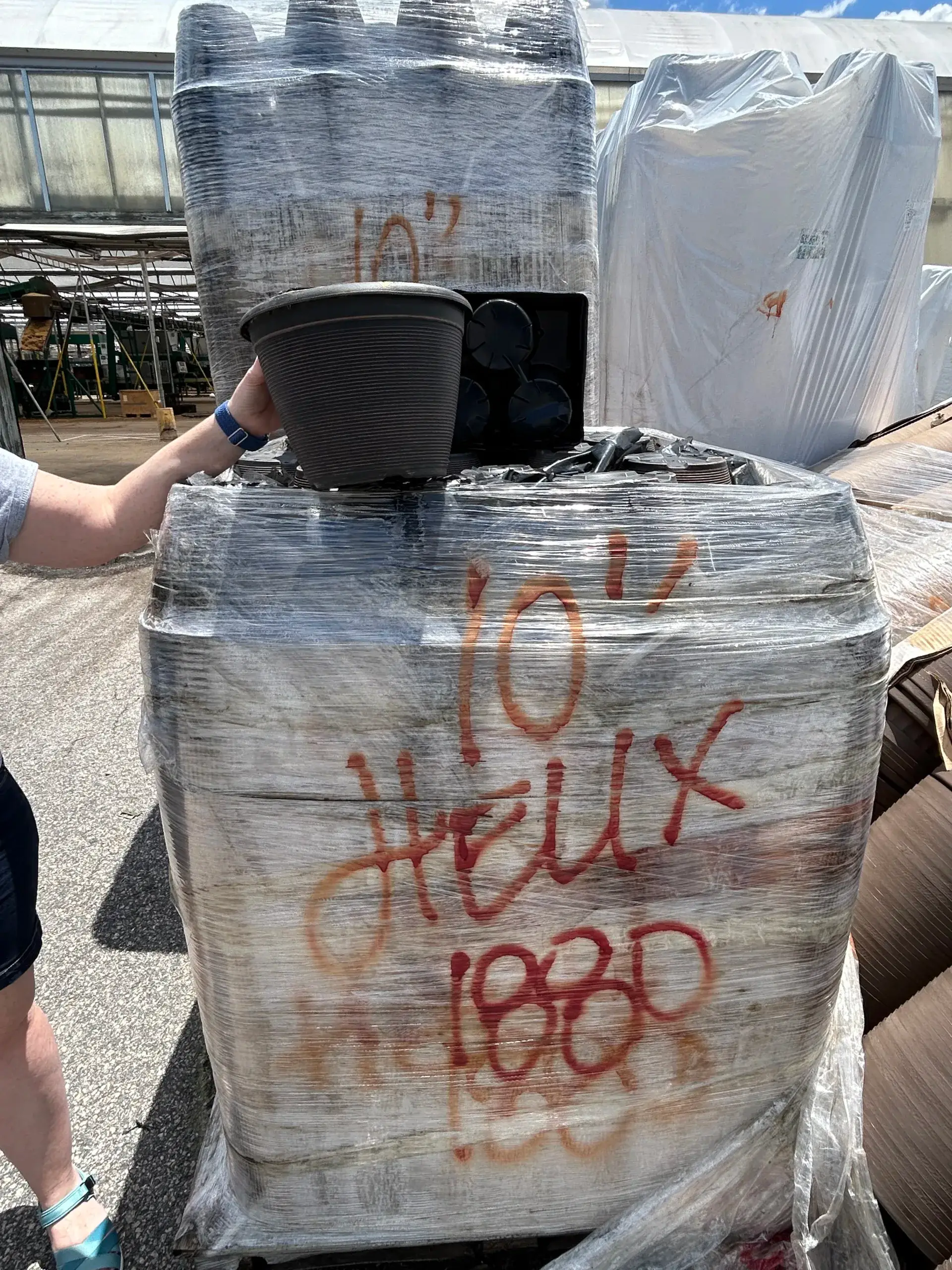 WHITE'S AUCTION LOT 391 - 3 Pallets of Durable 10-Inch Helix Pots for Indoor and Outdoor Use