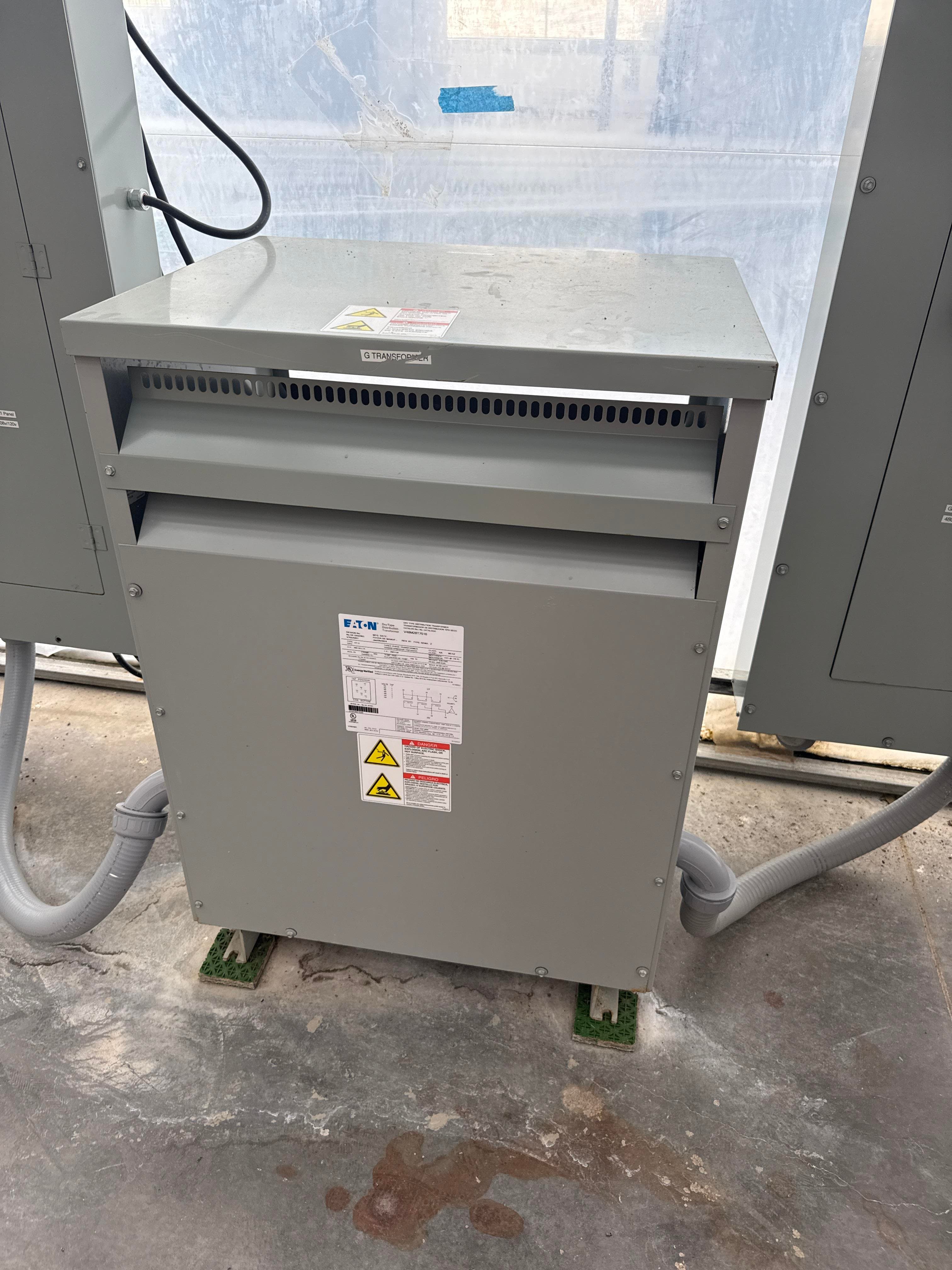 Eaton 75 kVA Dry Type Transformer 480V Delta to 208Y/120V 3 Phase Jan 2024