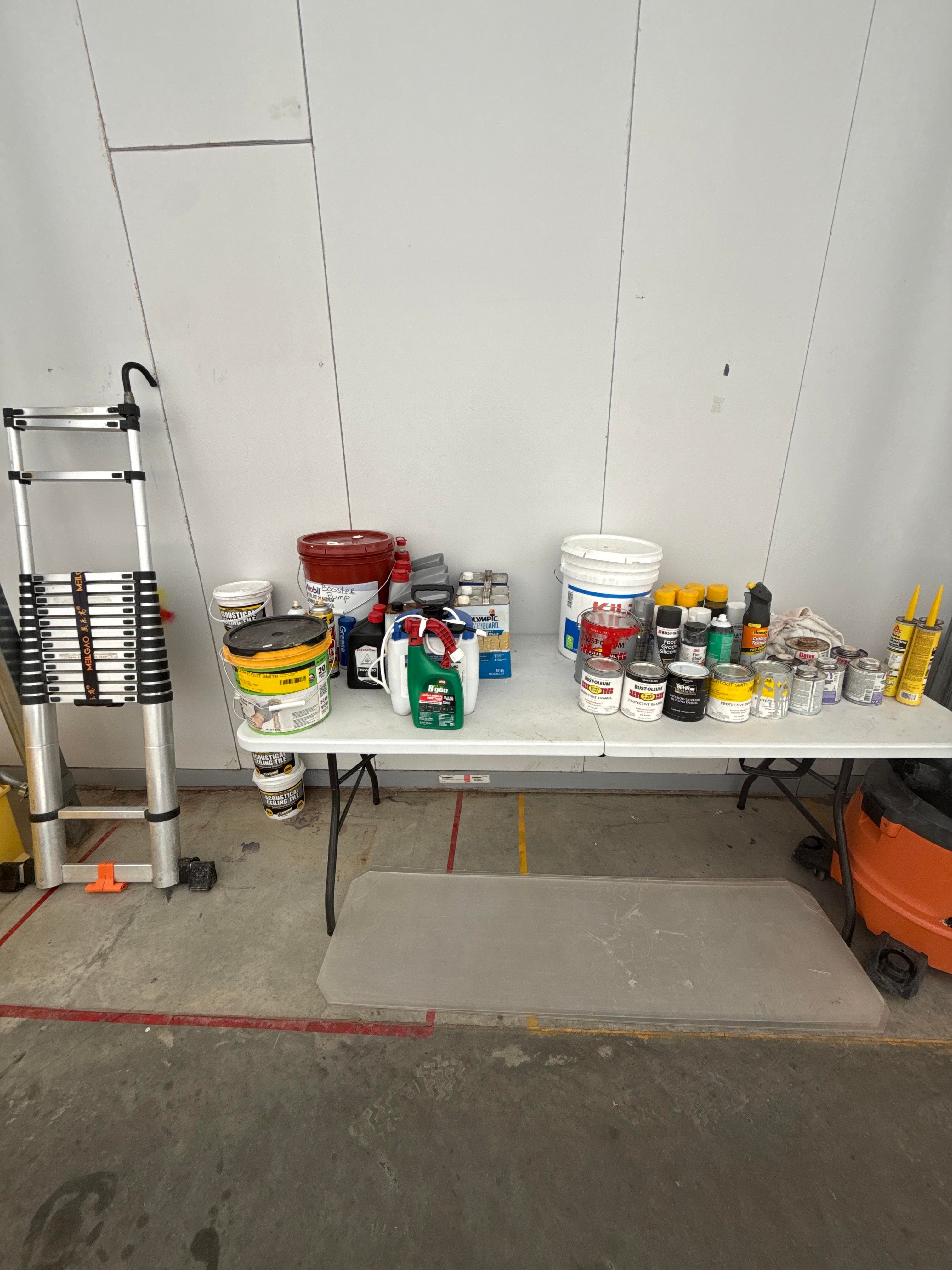 Extension Ladder, Paints, Sealants, Oils & Maintenance Supplies