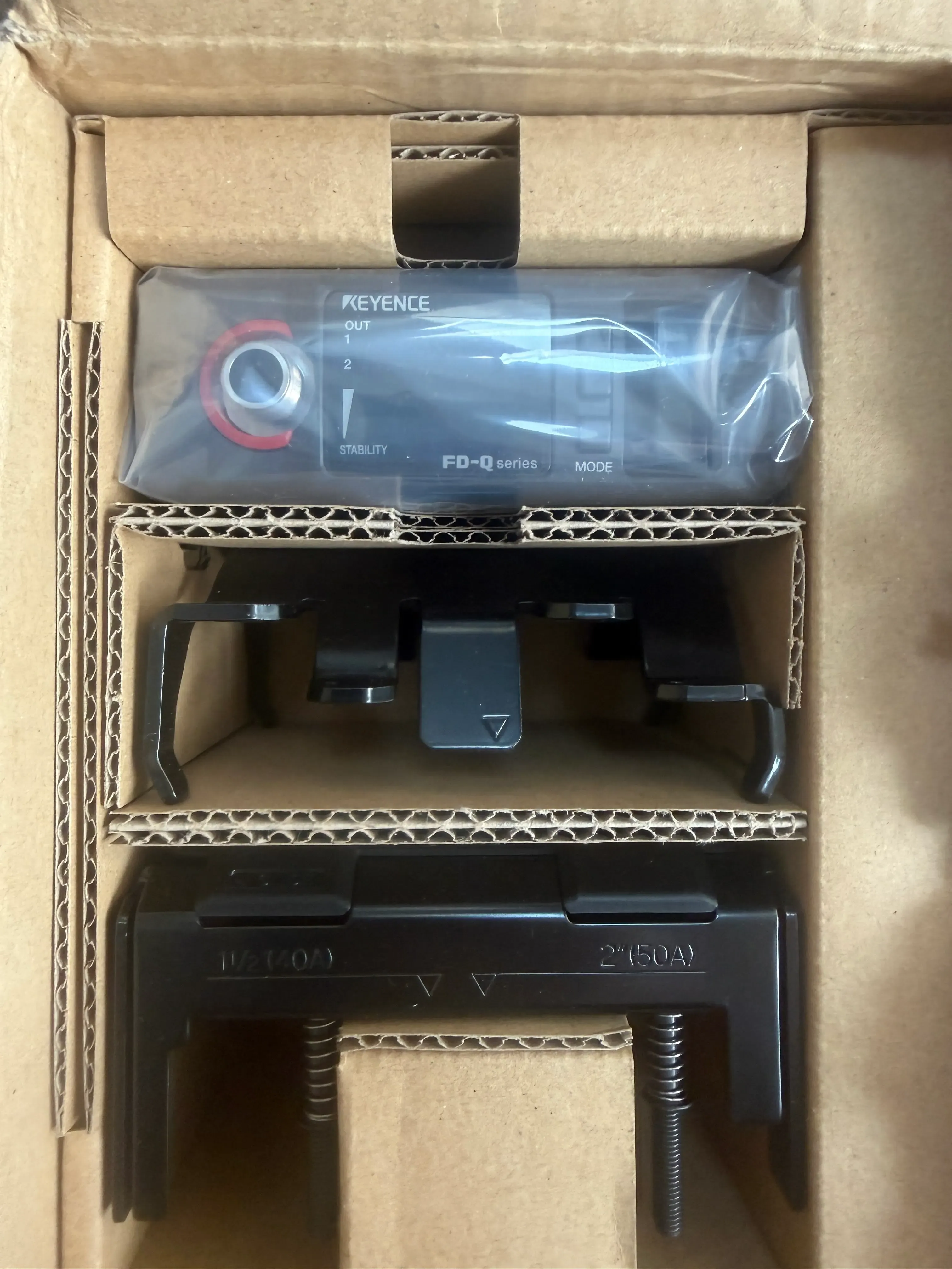 Keyence FD-Q50C Clamp-On Ultrasonic Flow Sensor — 40A/50A Main Unit, New in Box